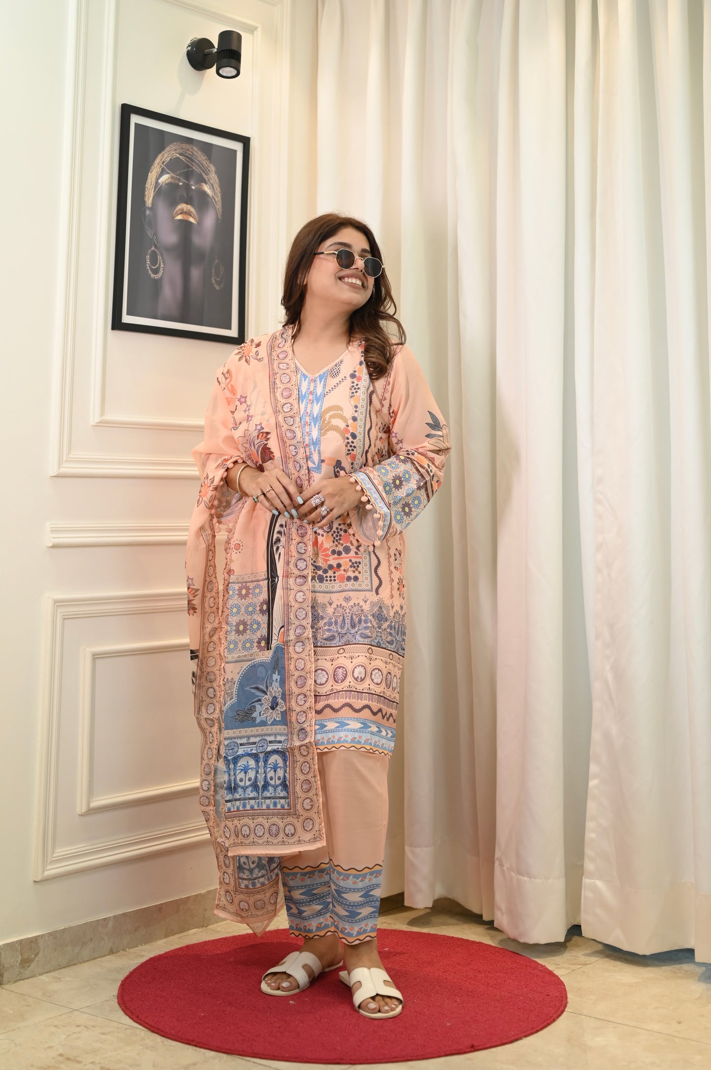 Blossom Printed Cord-set | Sizes M to 6XL