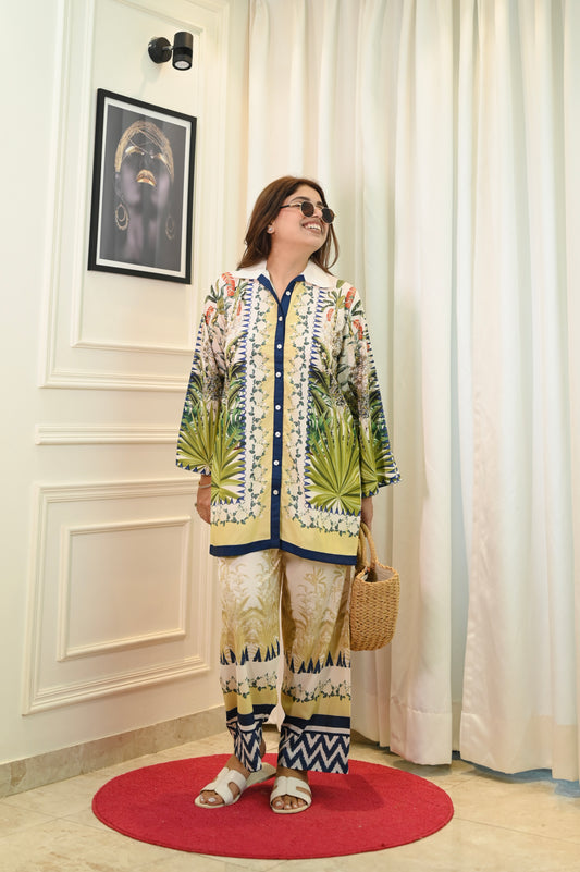 Green Printed Cord-set | Sizes M to 6XL