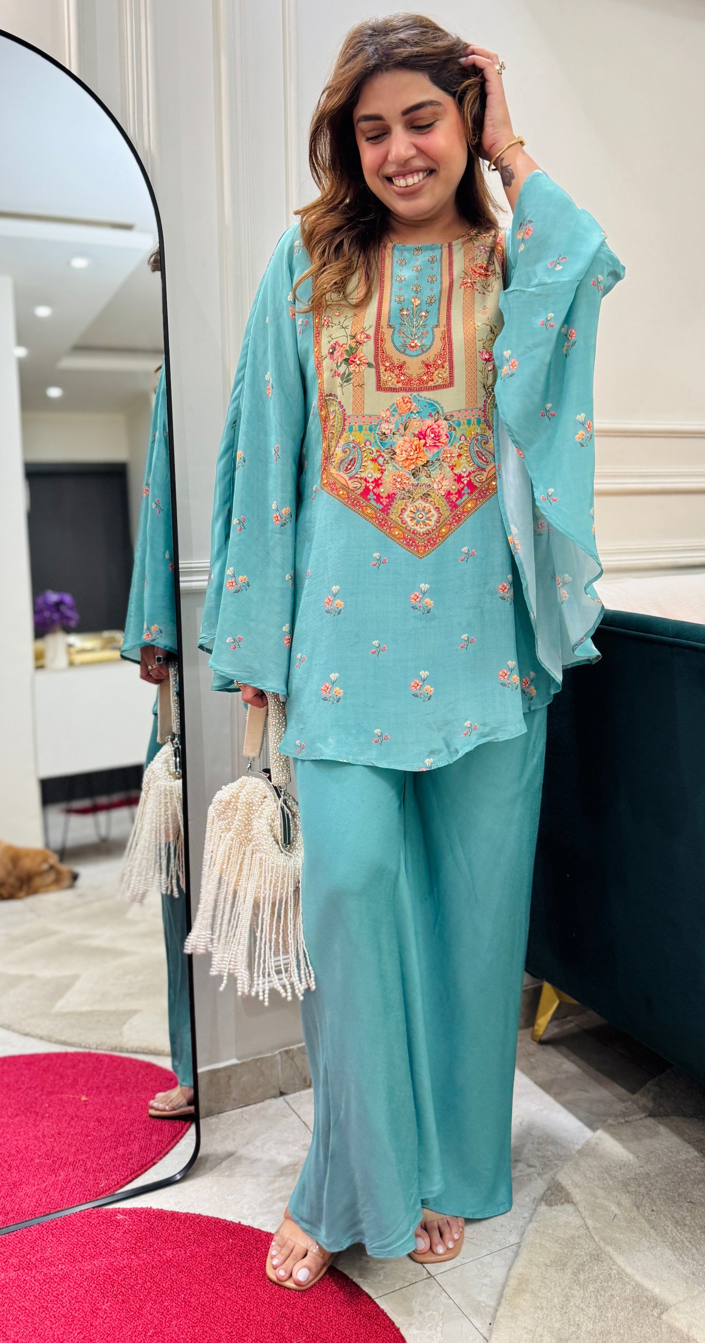 Premium Blue Kaftan | sizes M to XXL