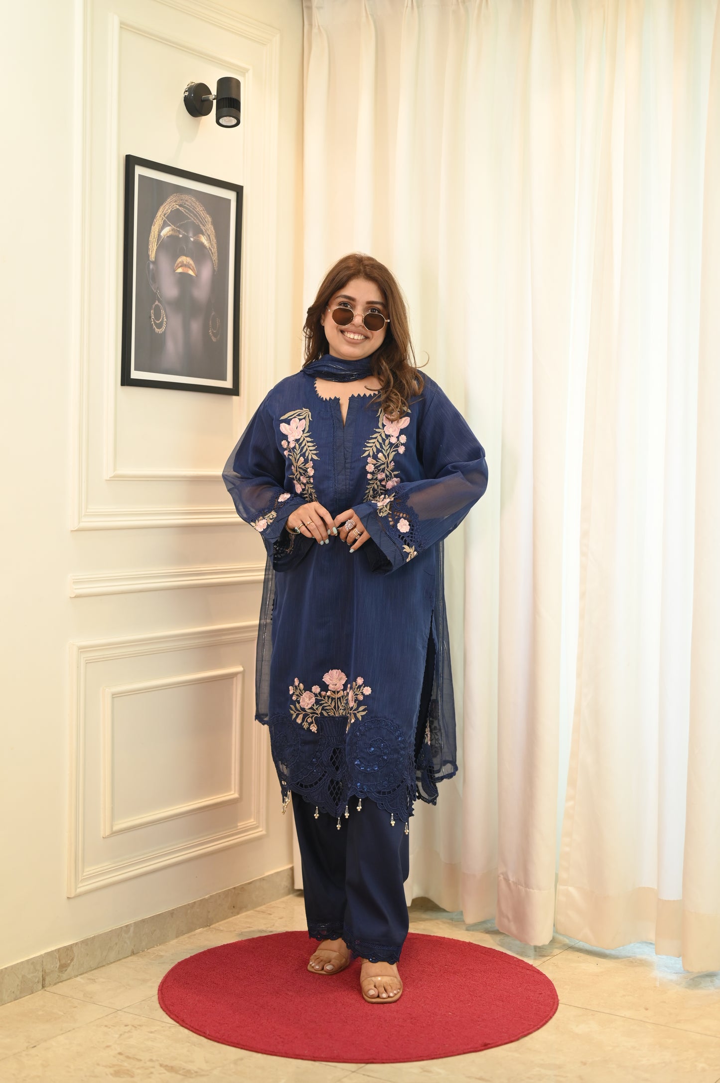 Exclusive Blue Lawn Embroidered Suit Collection | Sizes M to 2XL