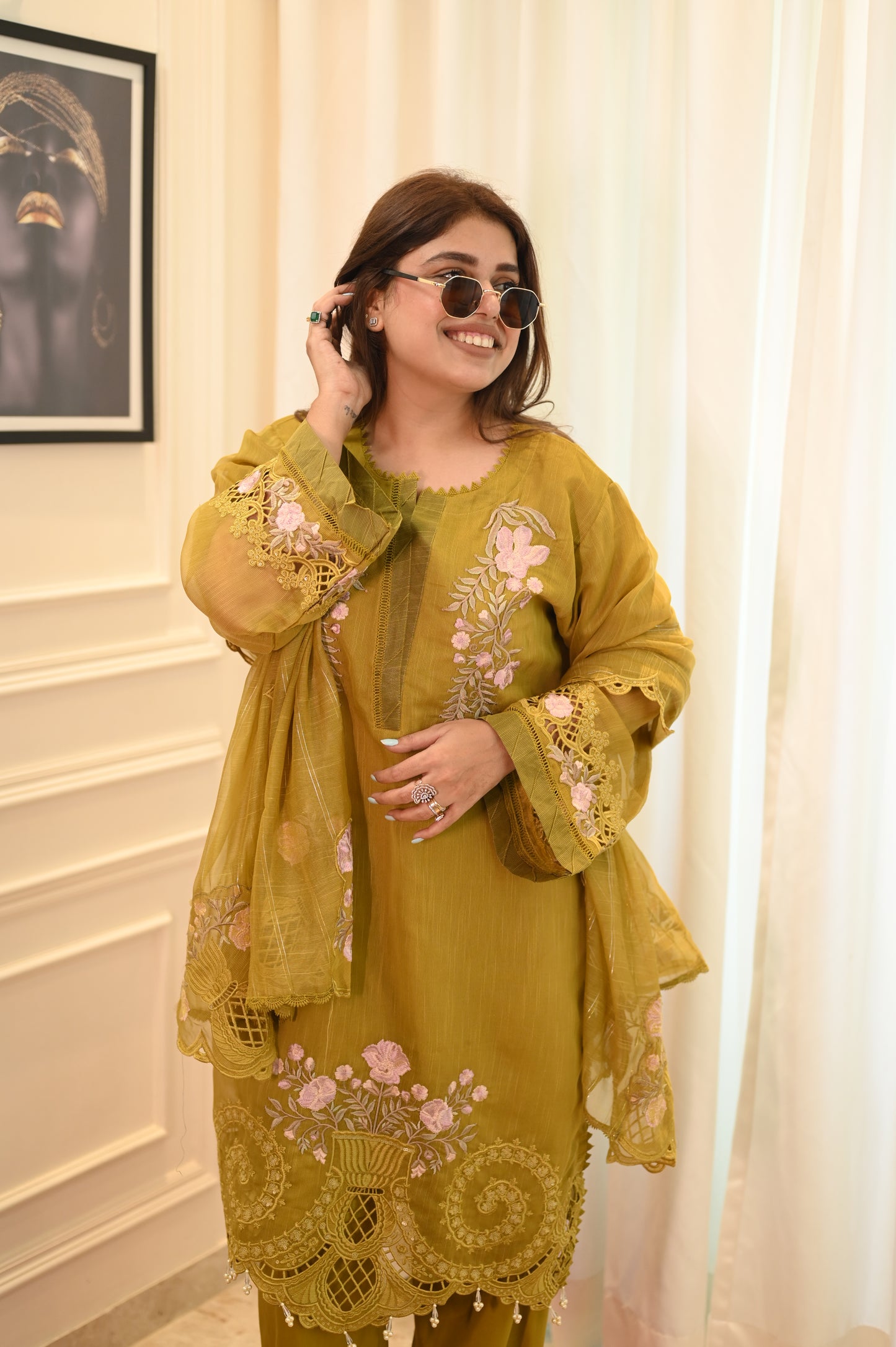 Exclusive Olive Lawn Embroidered Suit Collection | Sizes M to 2XL