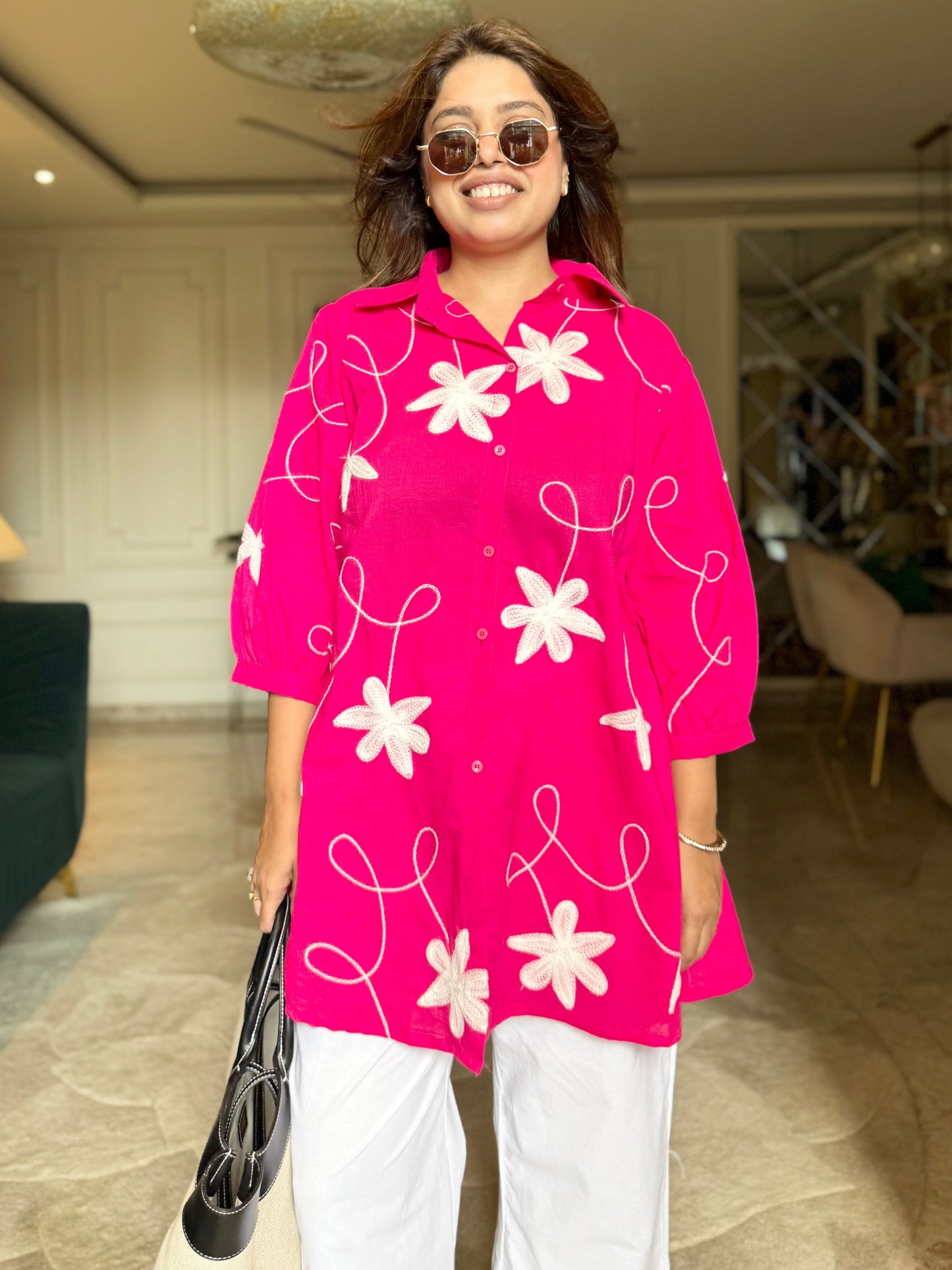 Pink Petal Pop Tunic Set – Bright & Breezy