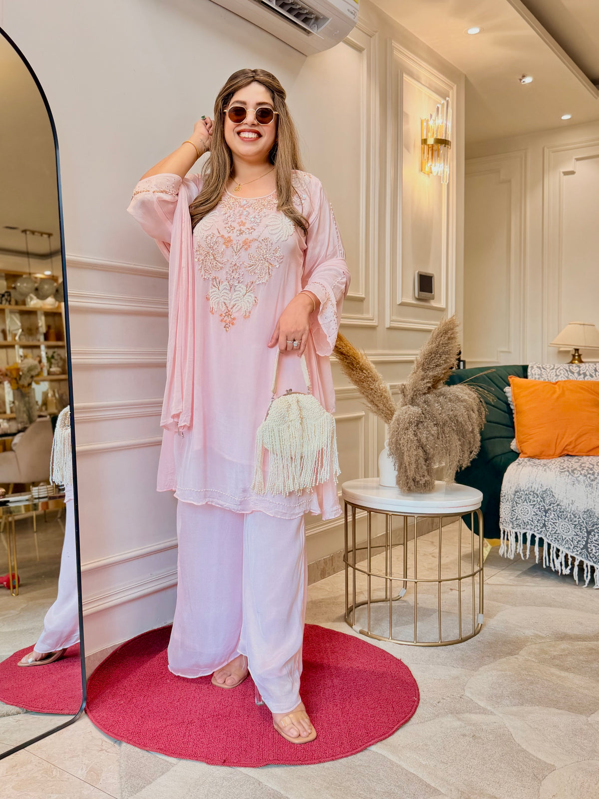 Exclusive 3Piece Pink Kurta Set