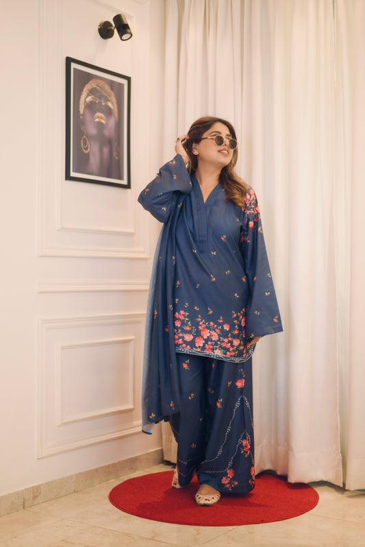 Pastel Blue Cord-set | Sizes M to 6XL