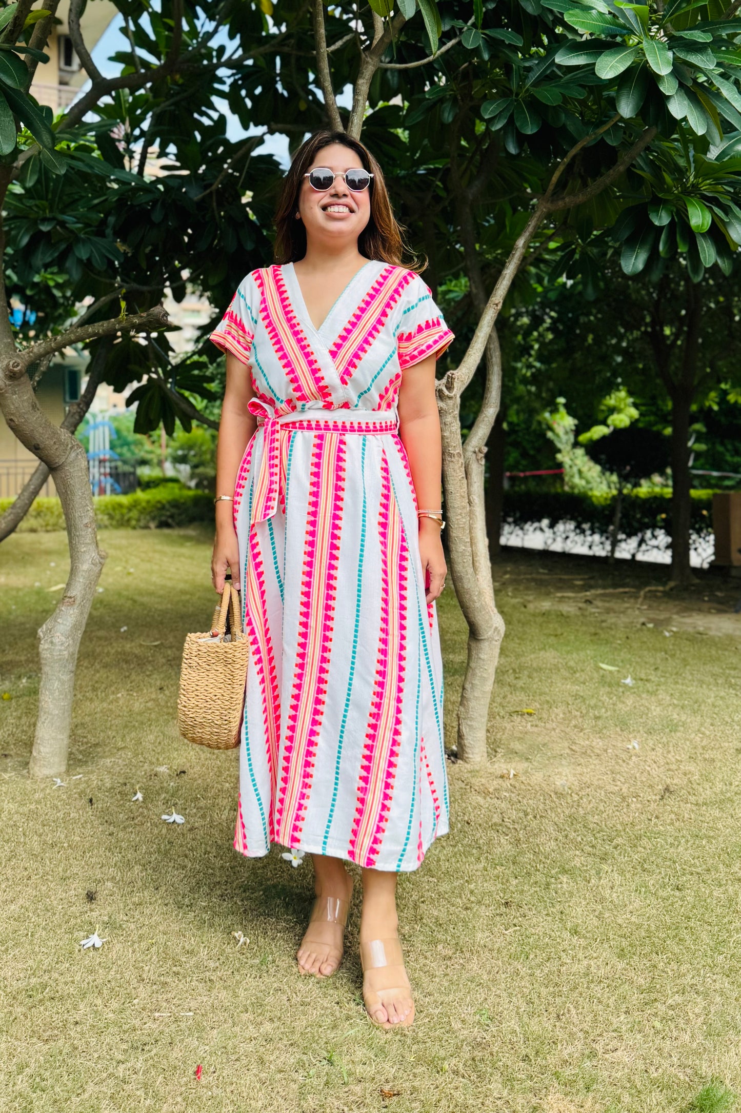 Boho Breeze Premium Cotton Wrap Dress