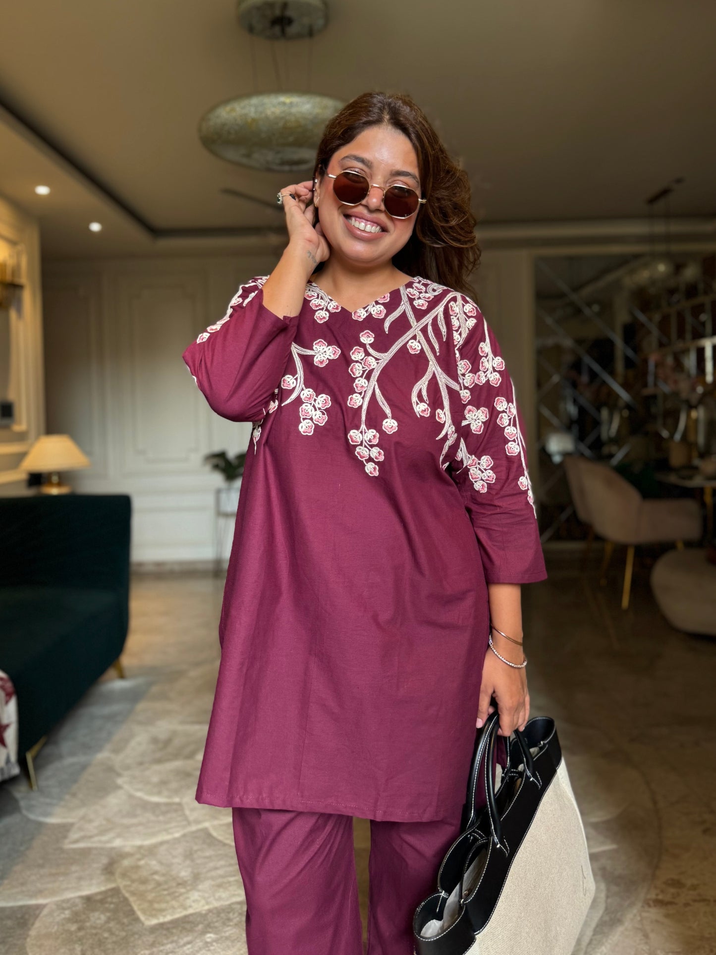 Plum Blossom Co-ord Set