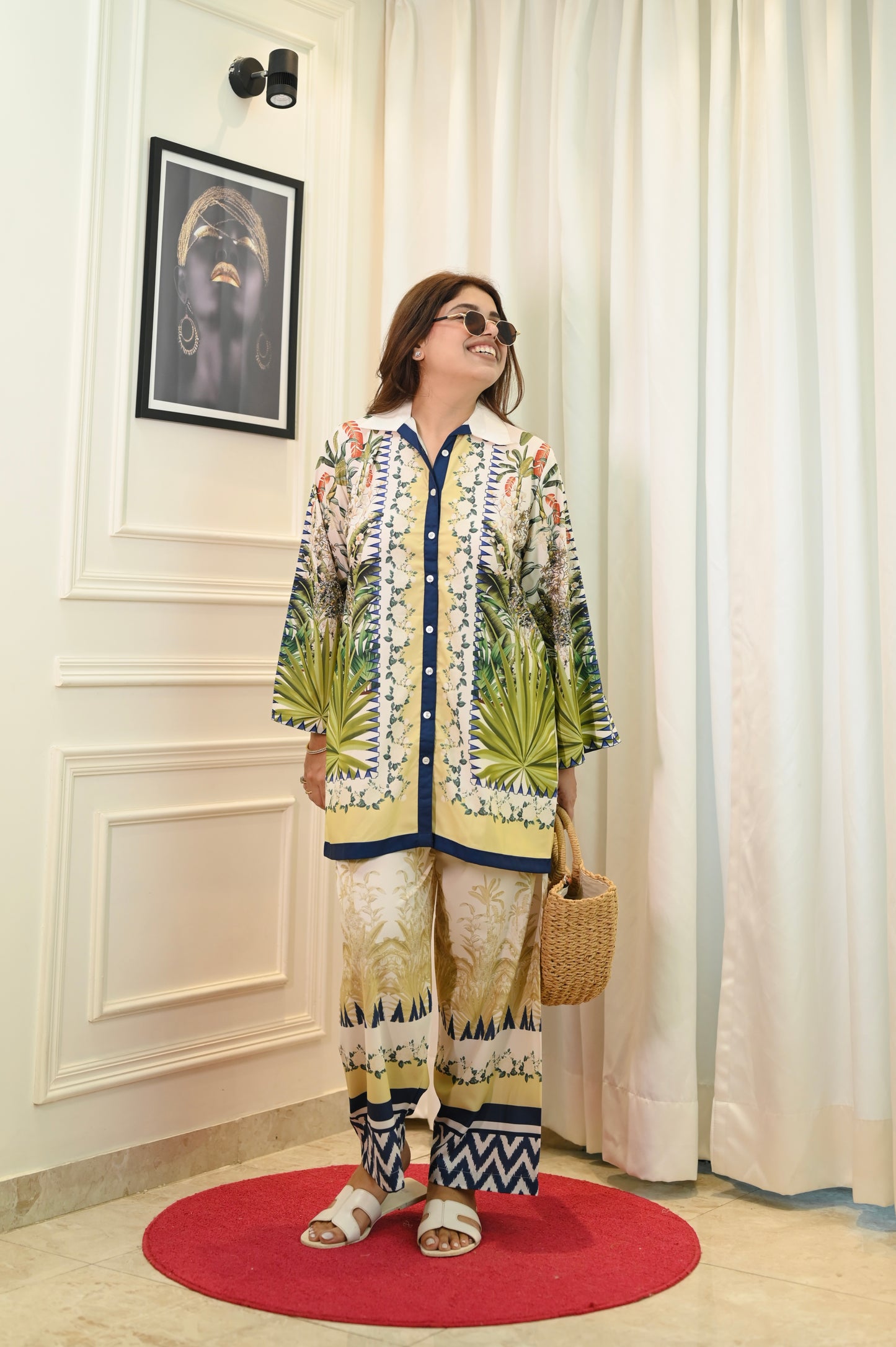 Green Printed Cord-set | Sizes M to 6XL