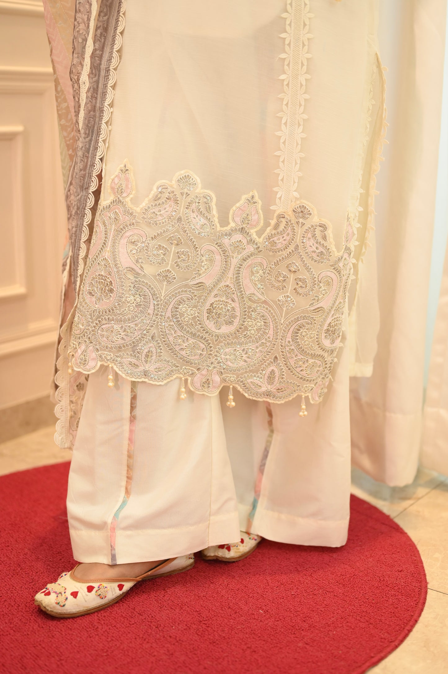 Exclusive Ivory Lawn Suit Collection | Sizes M to 3XL