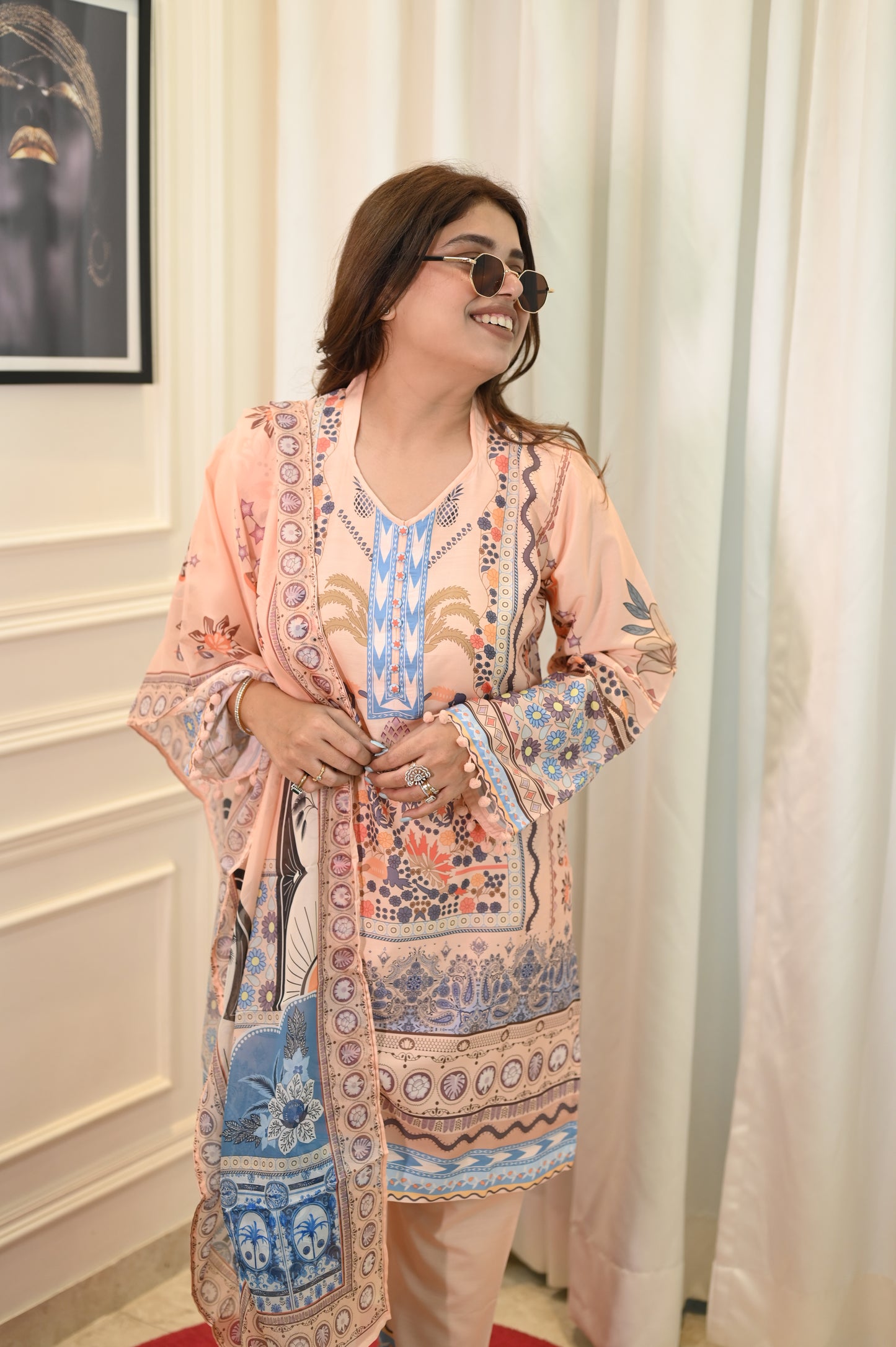 Blossom Printed Cord-set | Sizes M to 6XL