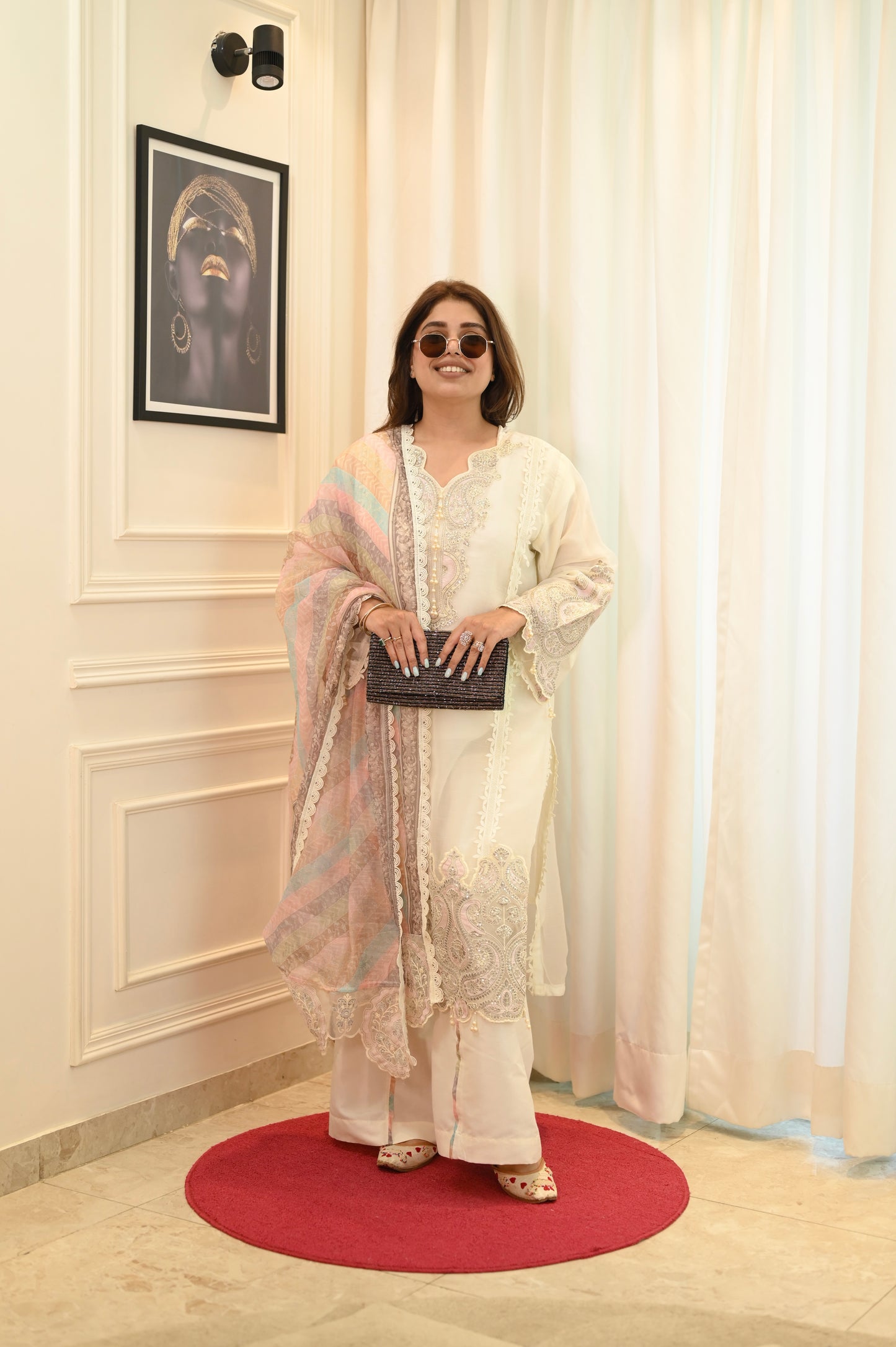 Exclusive Ivory Lawn Suit Collection | Sizes M to 3XL