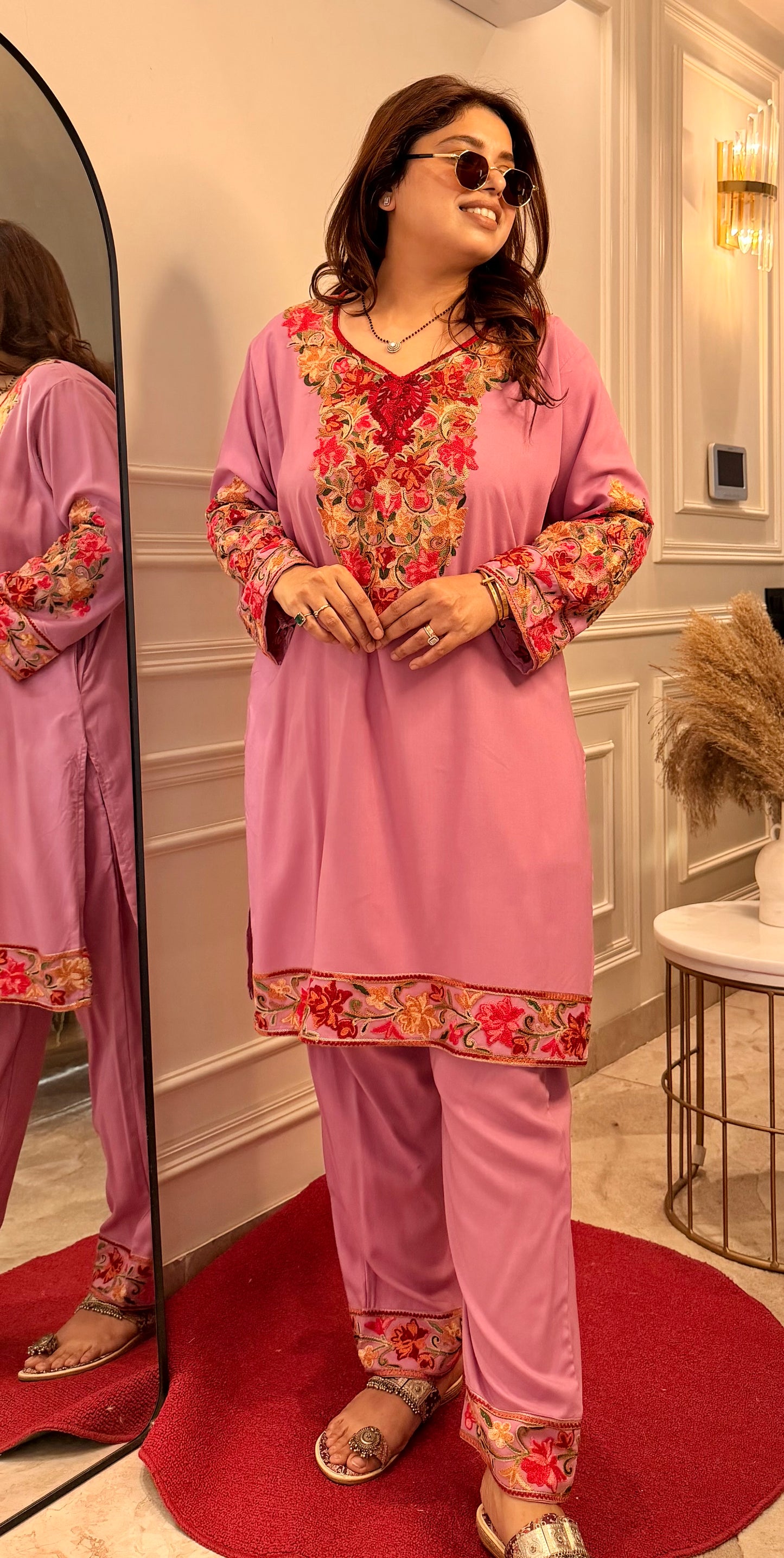Cotton Kashmiri Emberoried Cordset-