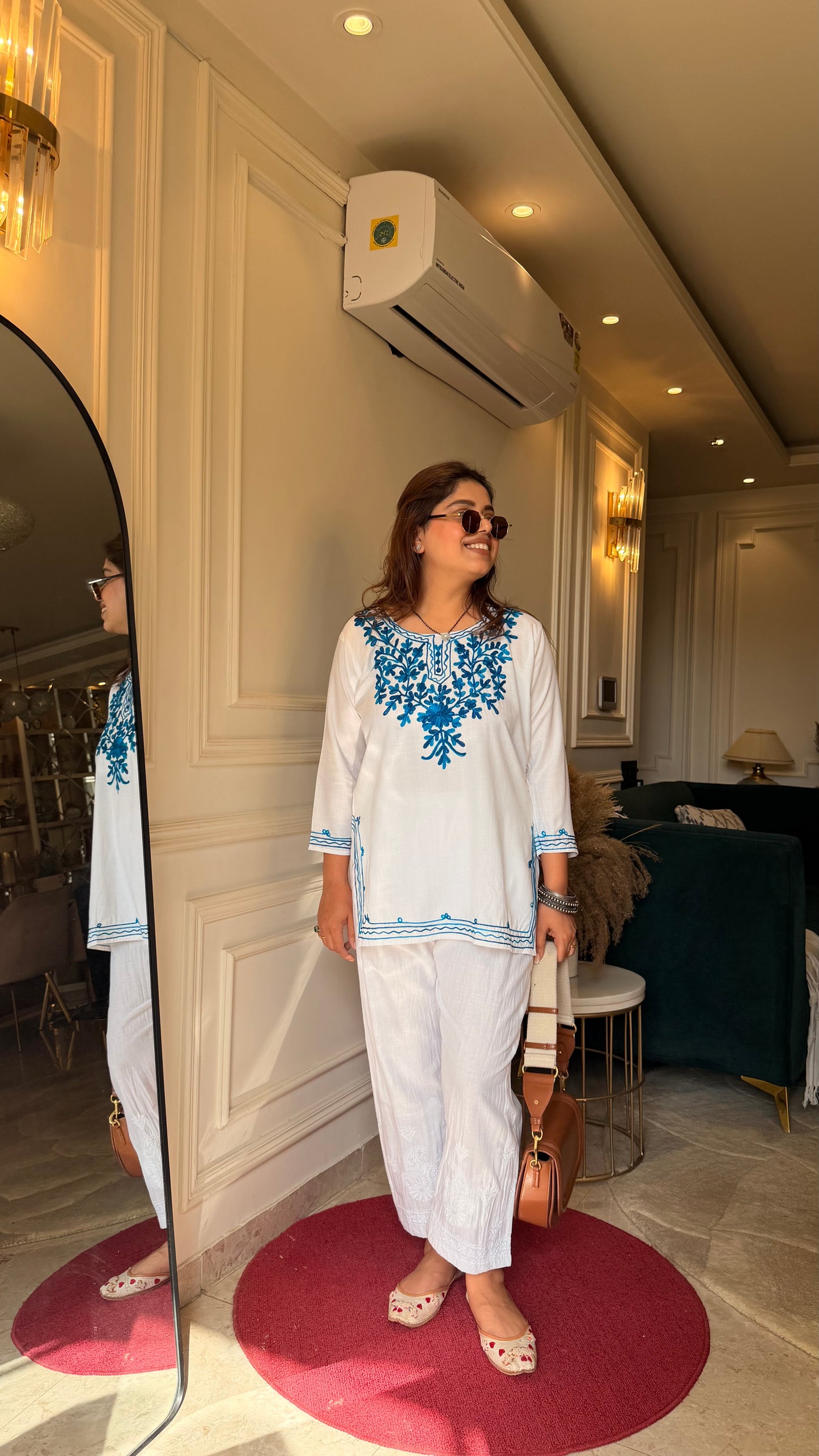 Chikankari Cordset ￼| White