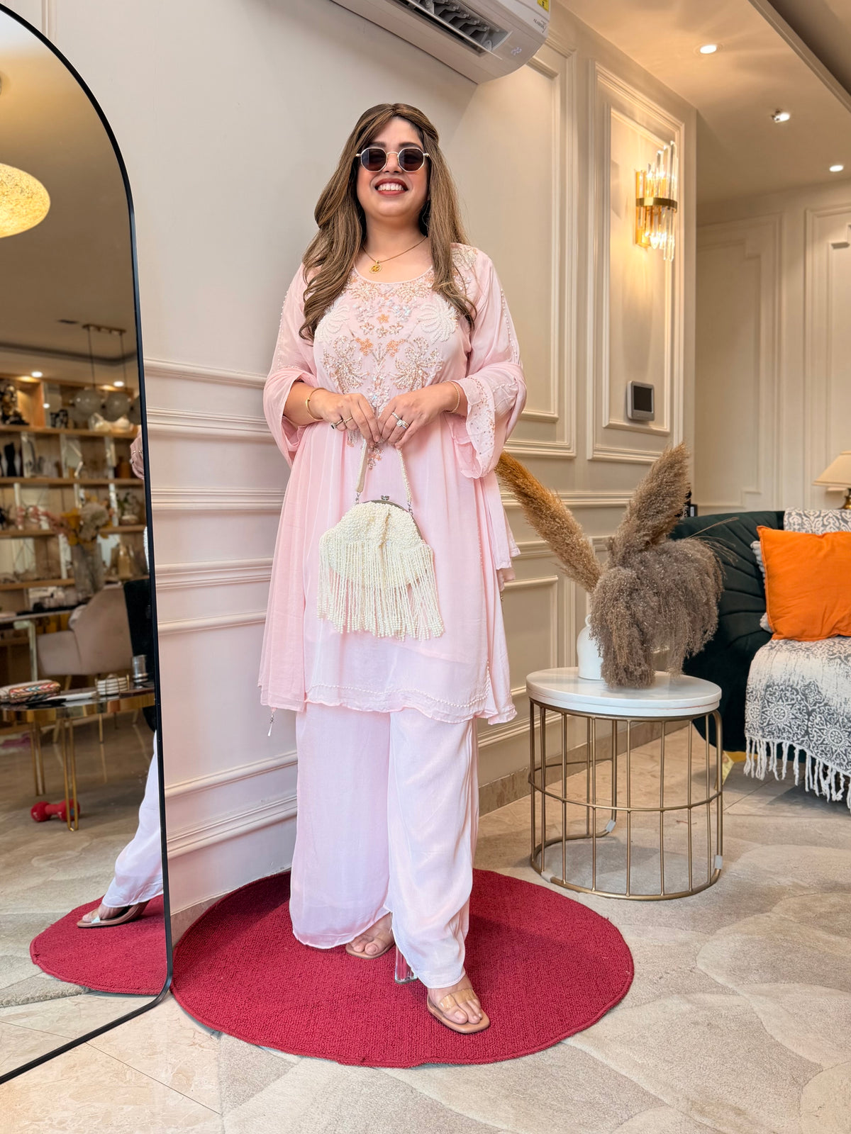 Exclusive 3Piece Pink Kurta Set
