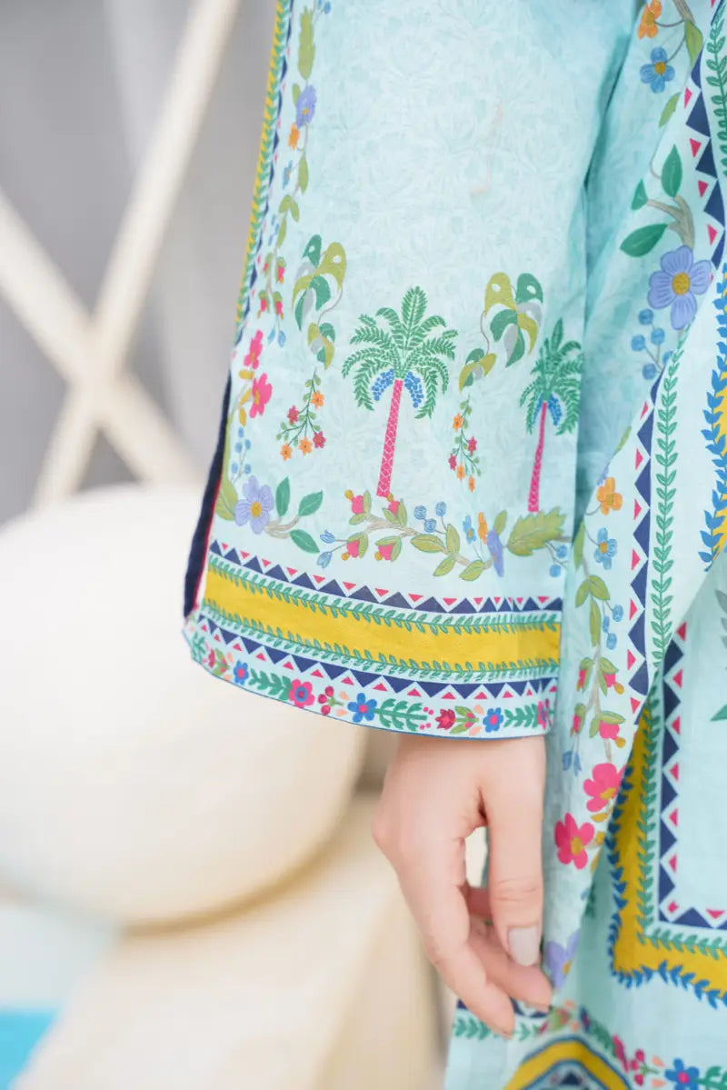 Blue Printed Cord-set | Sizes M to 6XL