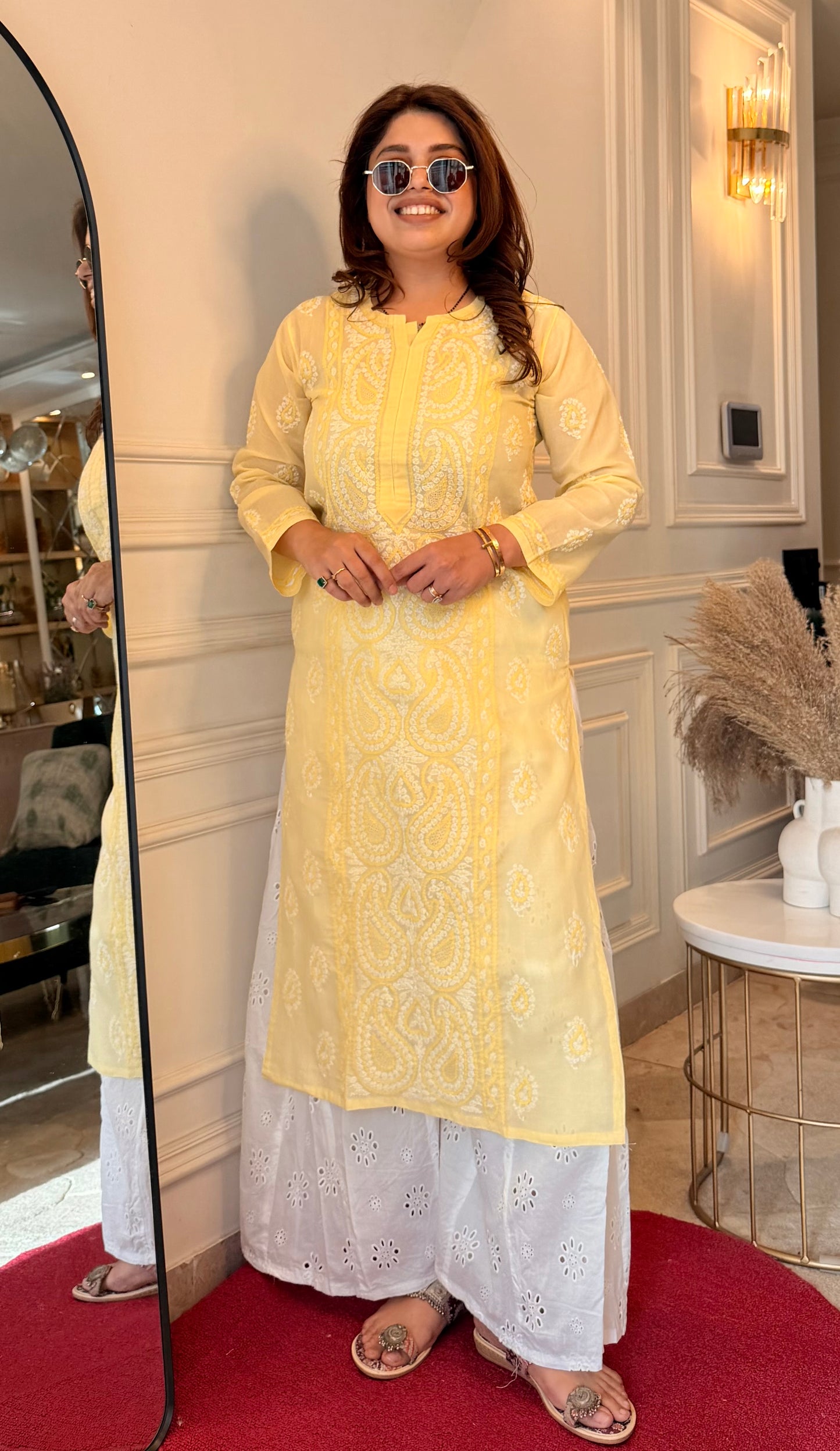 Chikankari Kurta | Butter Yellow