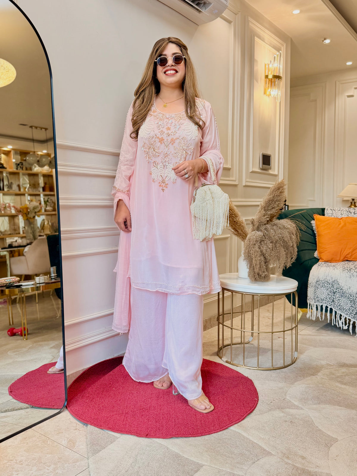 Exclusive 3Piece Pink Kurta Set