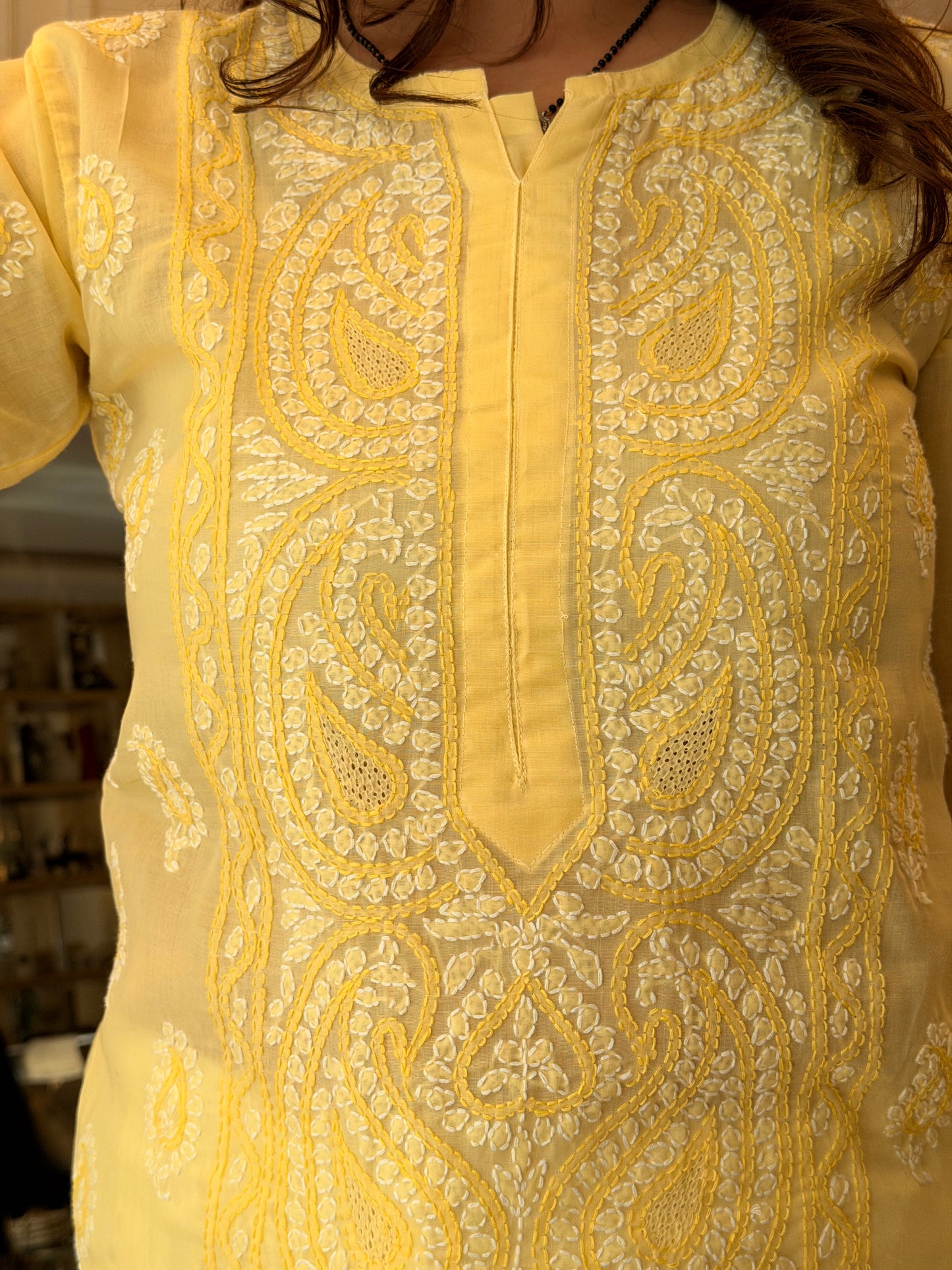 Chikankari Kurta | Butter Yellow