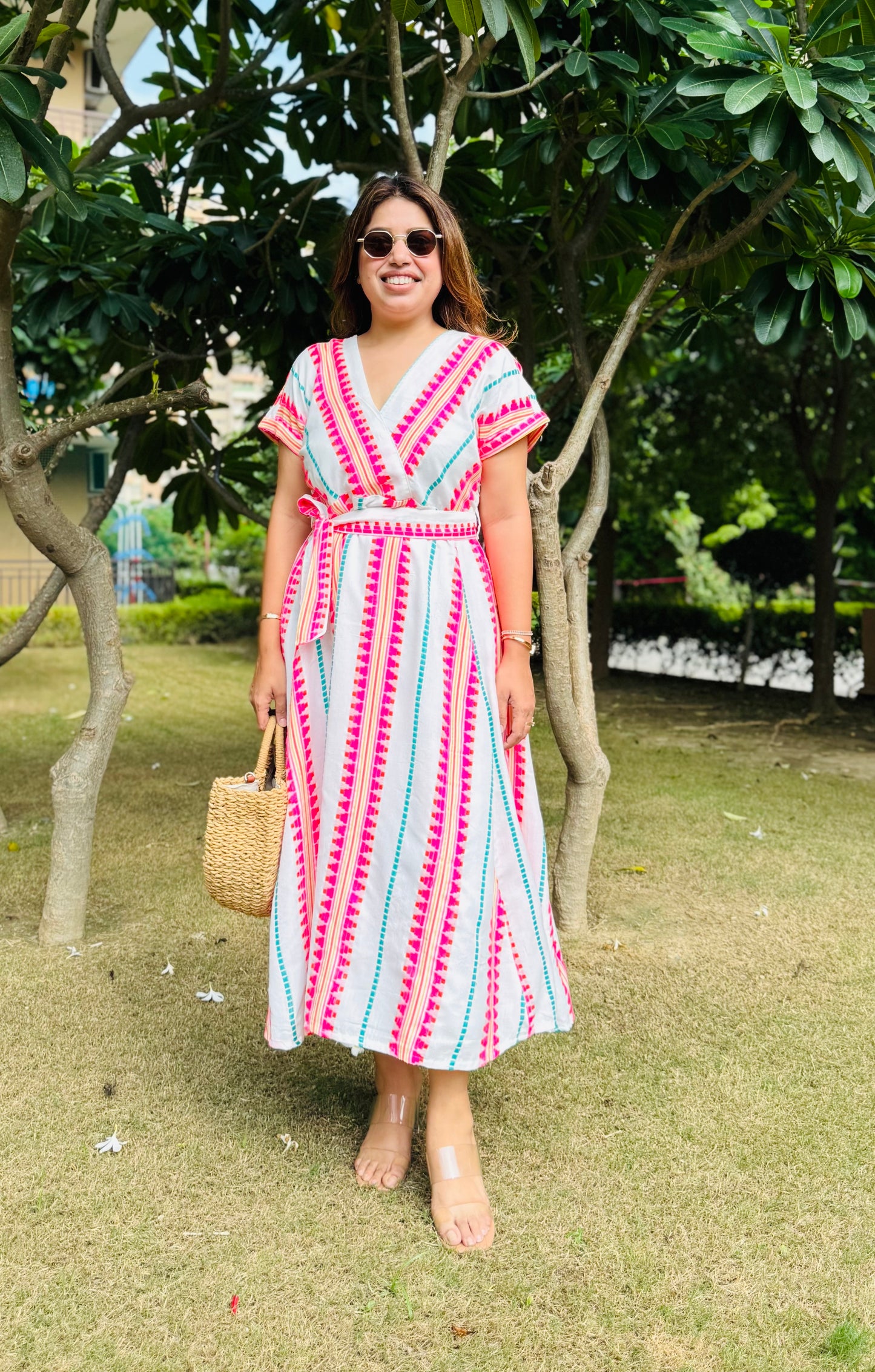 Boho Breeze Premium Cotton Wrap Dress