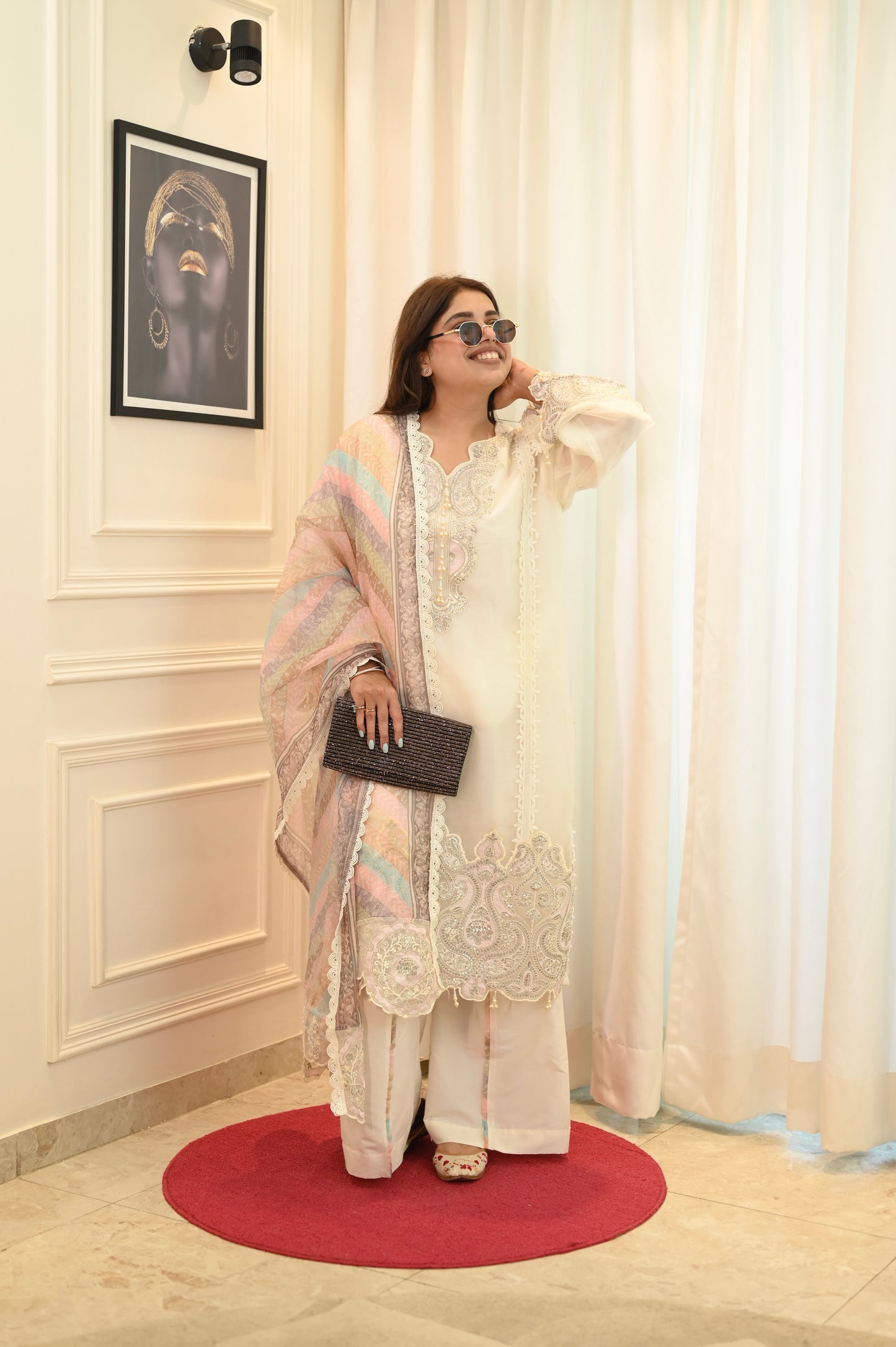 Exclusive Ivory Lawn Suit Collection | Sizes M to 3XL