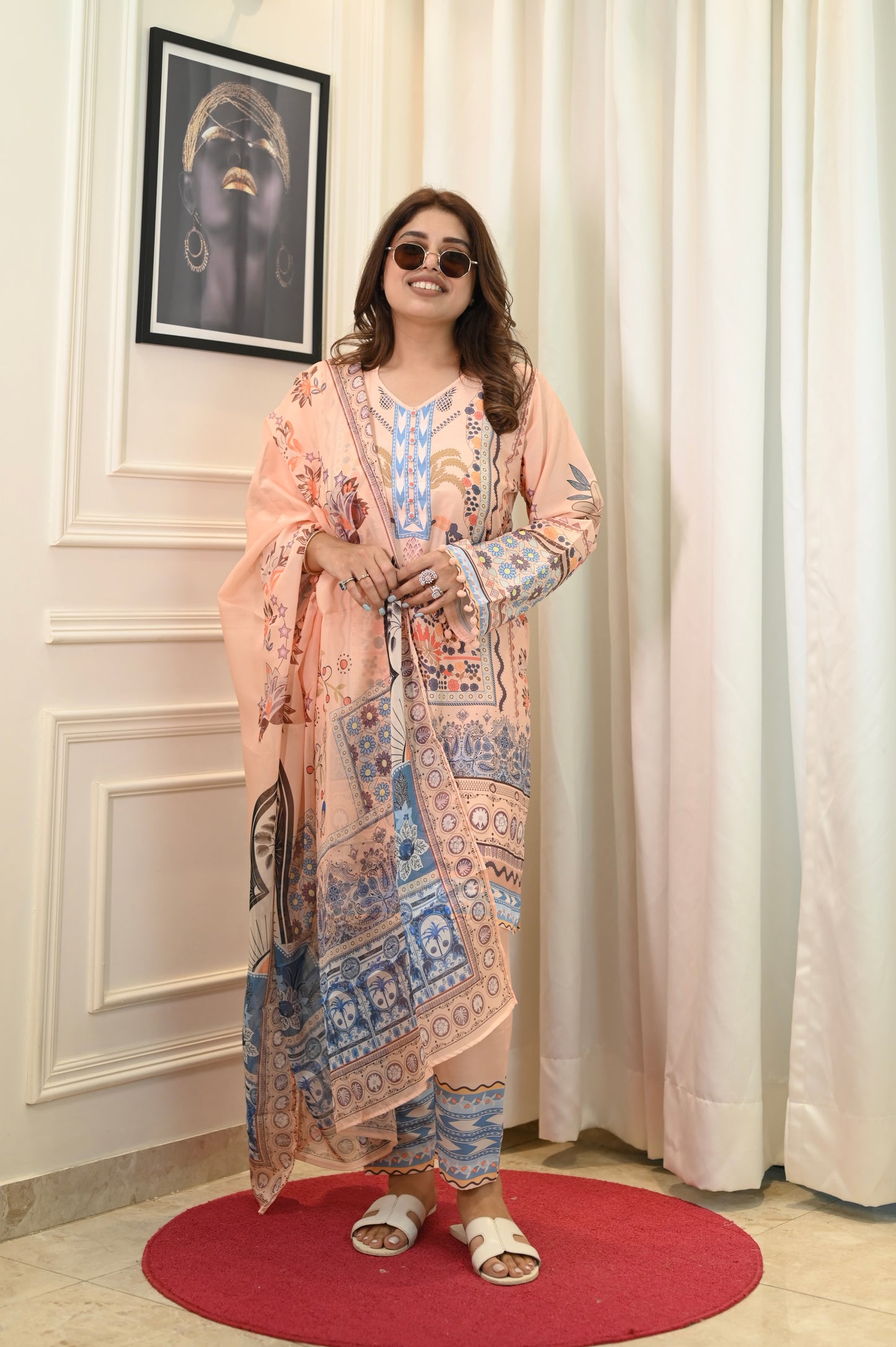 Blossom Printed Cord-set | Sizes M to 6XL