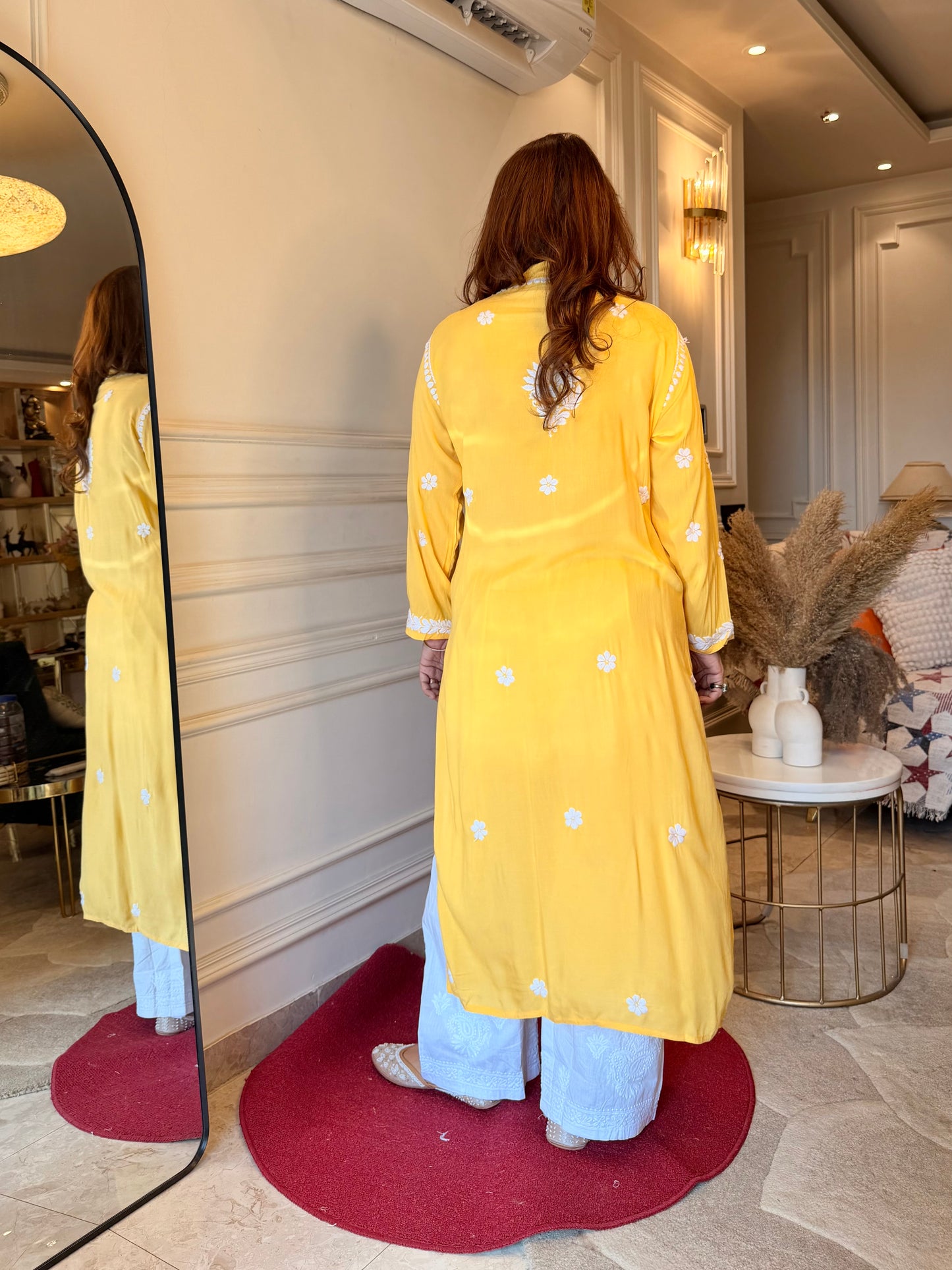 Chikankari Kurta set | Muslin | Butter Yellow