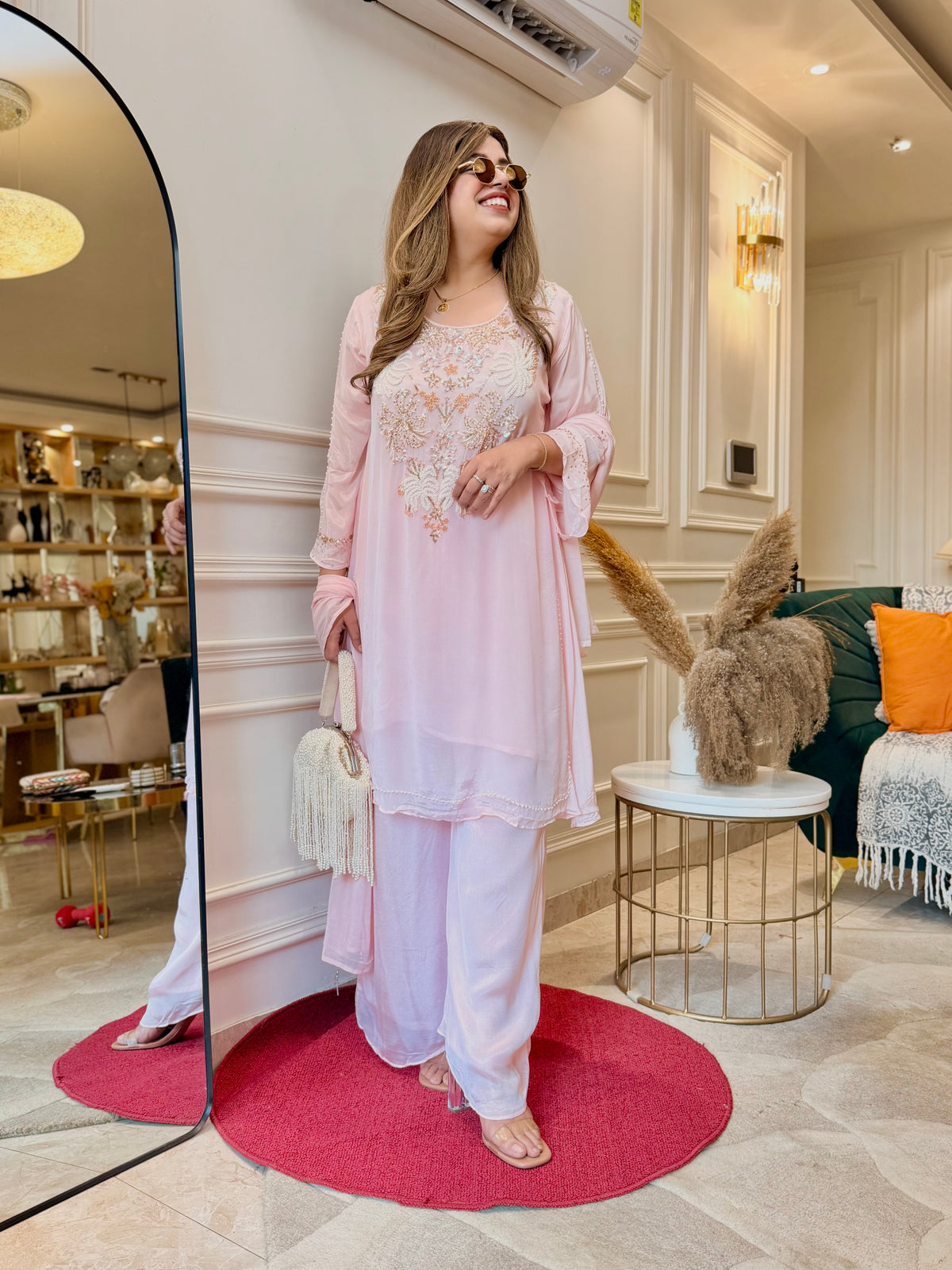 Exclusive 3Piece Pink Kurta Set