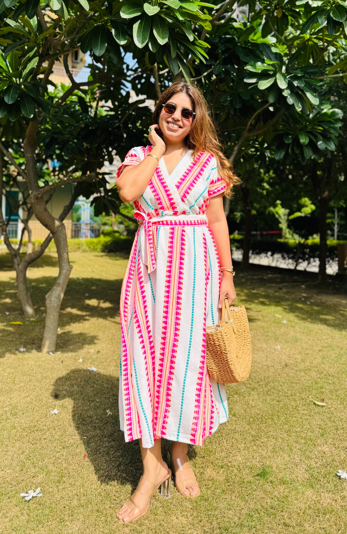 Boho Breeze Premium Cotton Wrap Dress