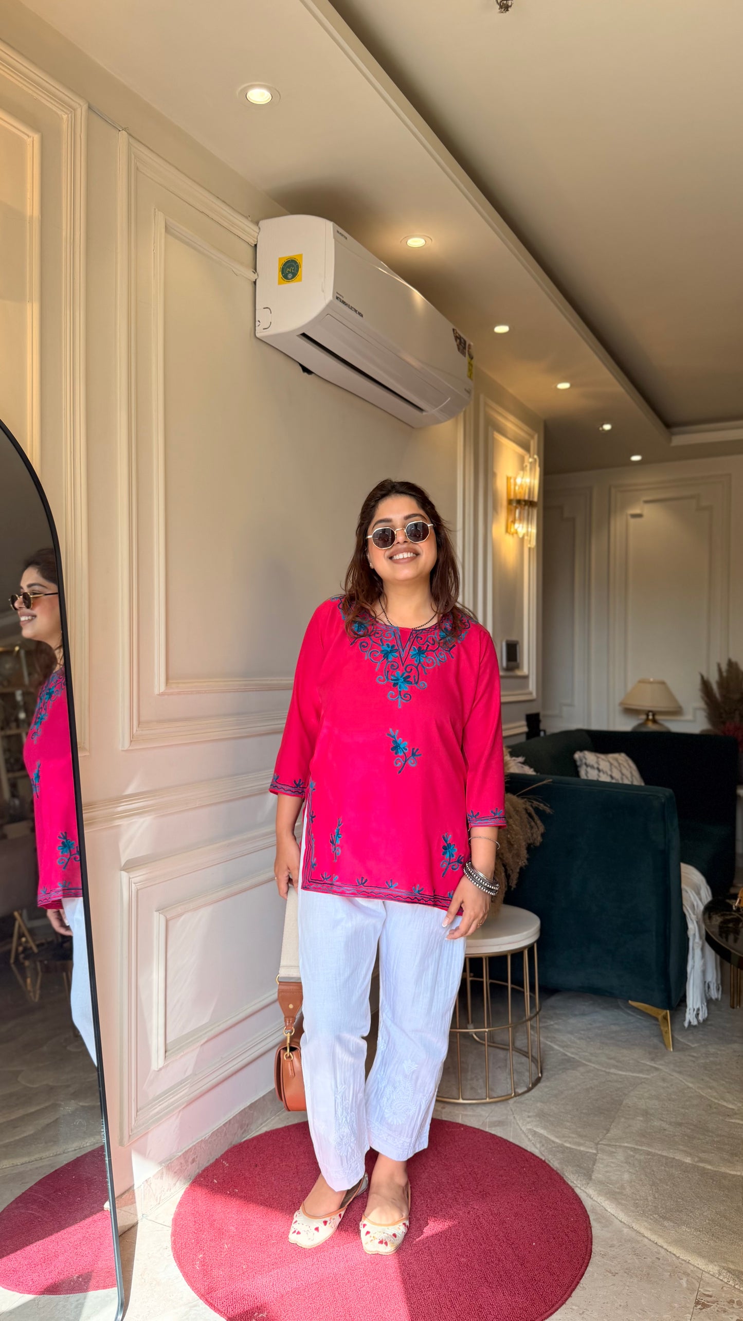 Chikankari Cordset | Pink