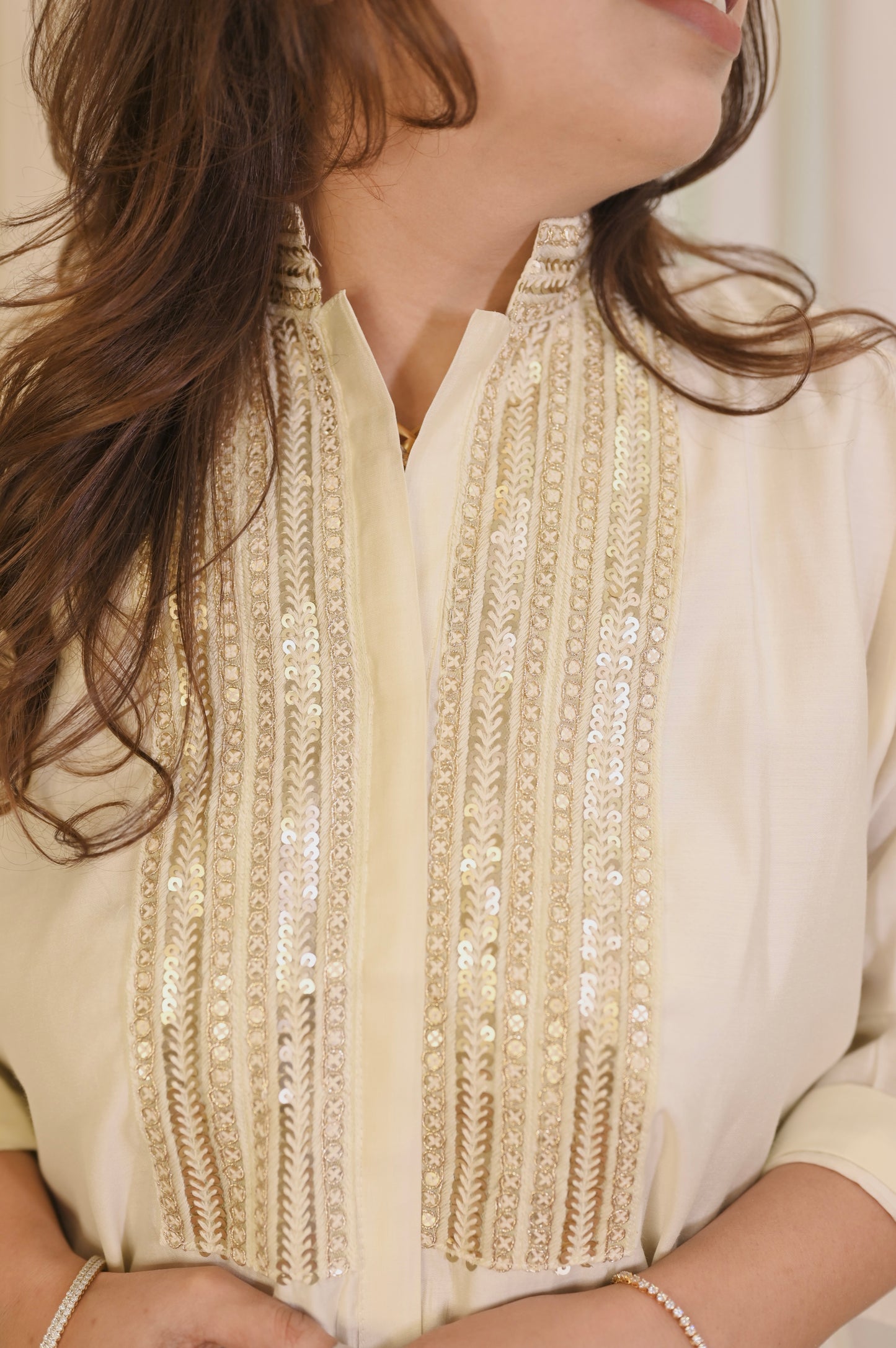 Plus size Cordset- Cream colour