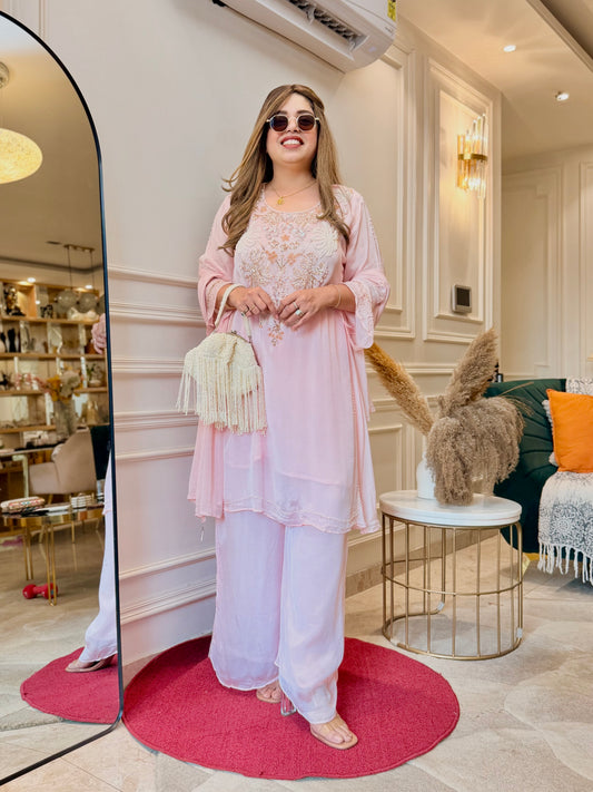 Exclusive 3Piece Pink Kurta Set
