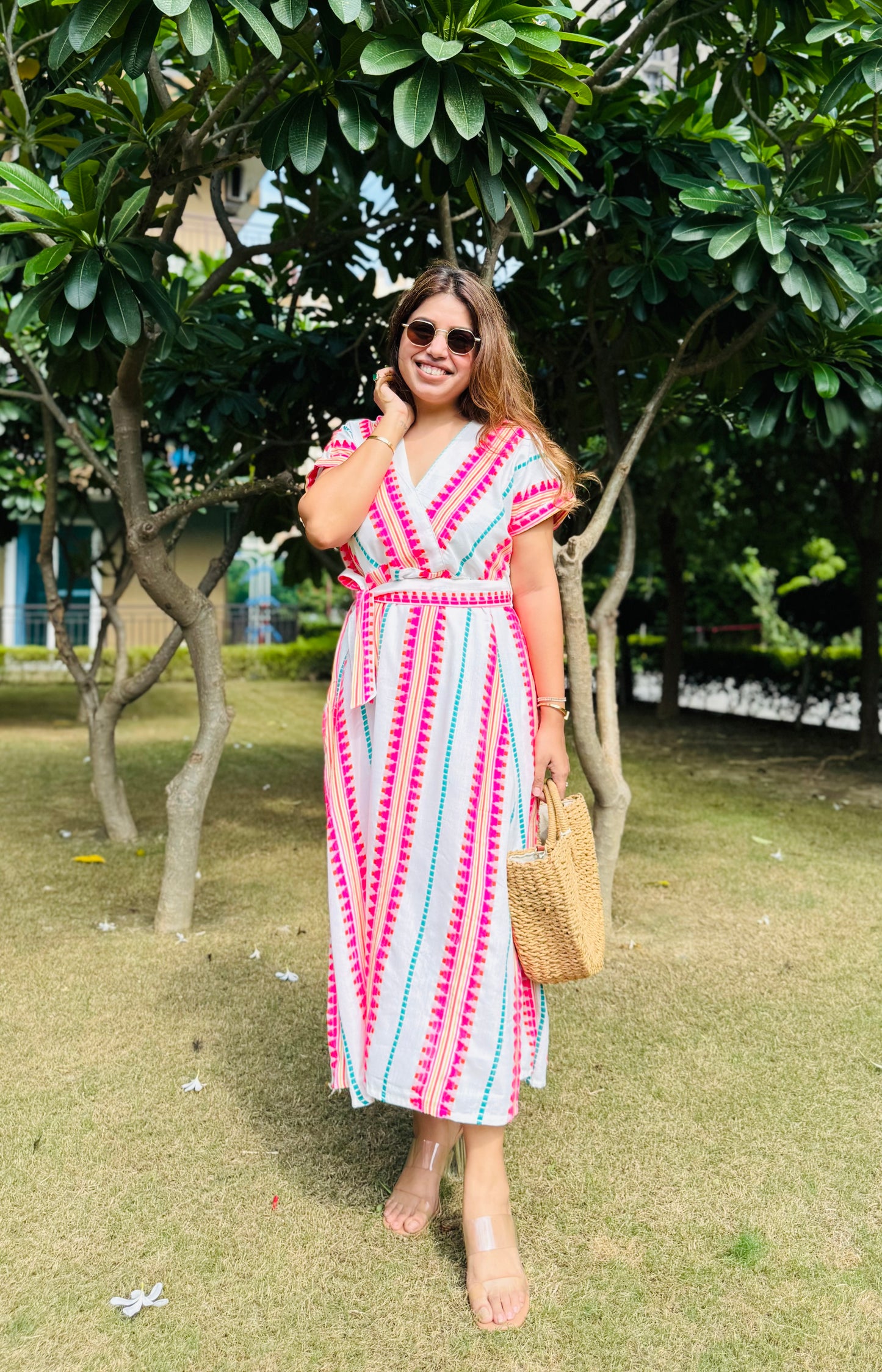 Boho Breeze Premium Cotton Wrap Dress
