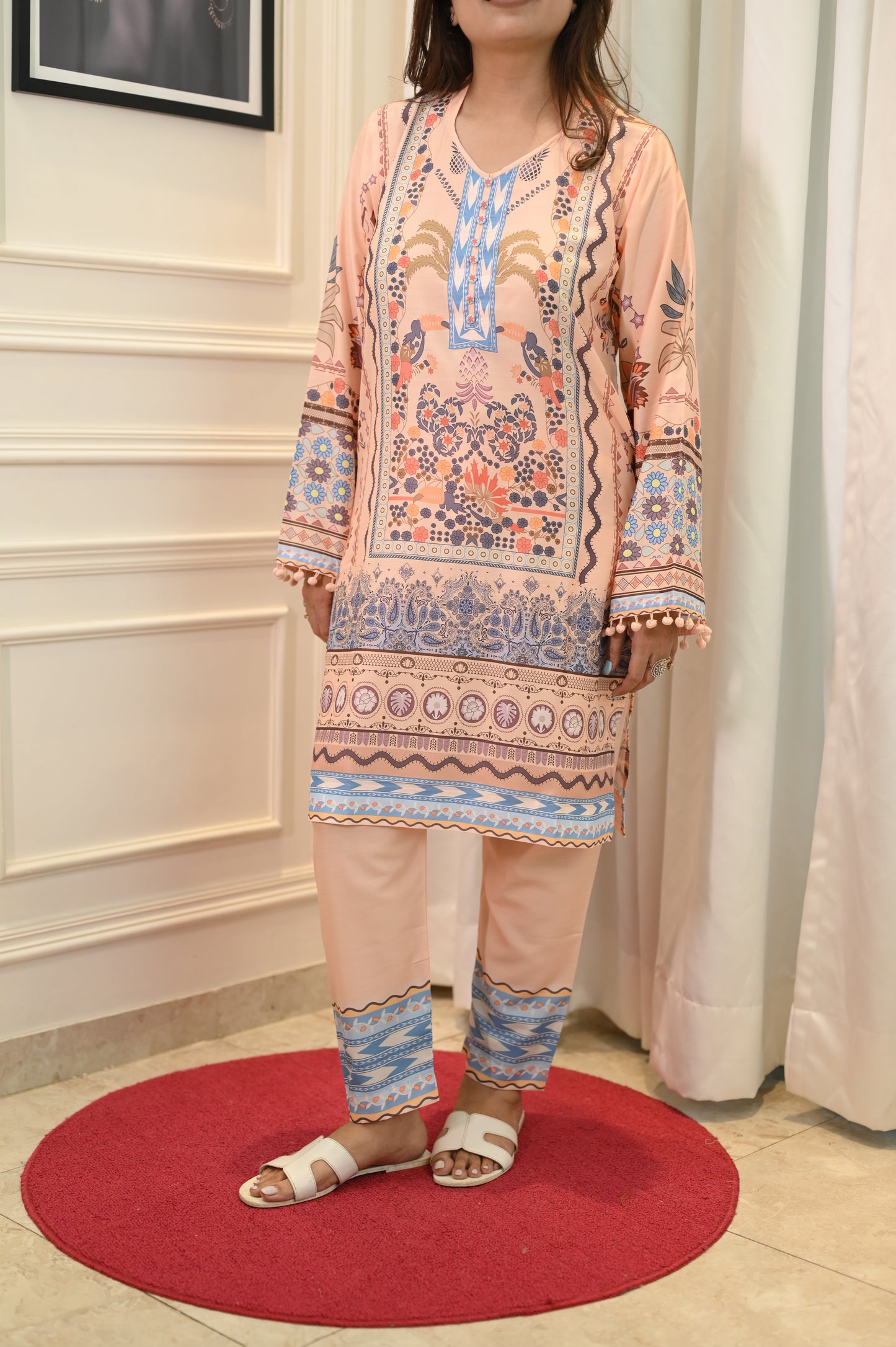 Blossom Printed Cord-set | Sizes M to 6XL