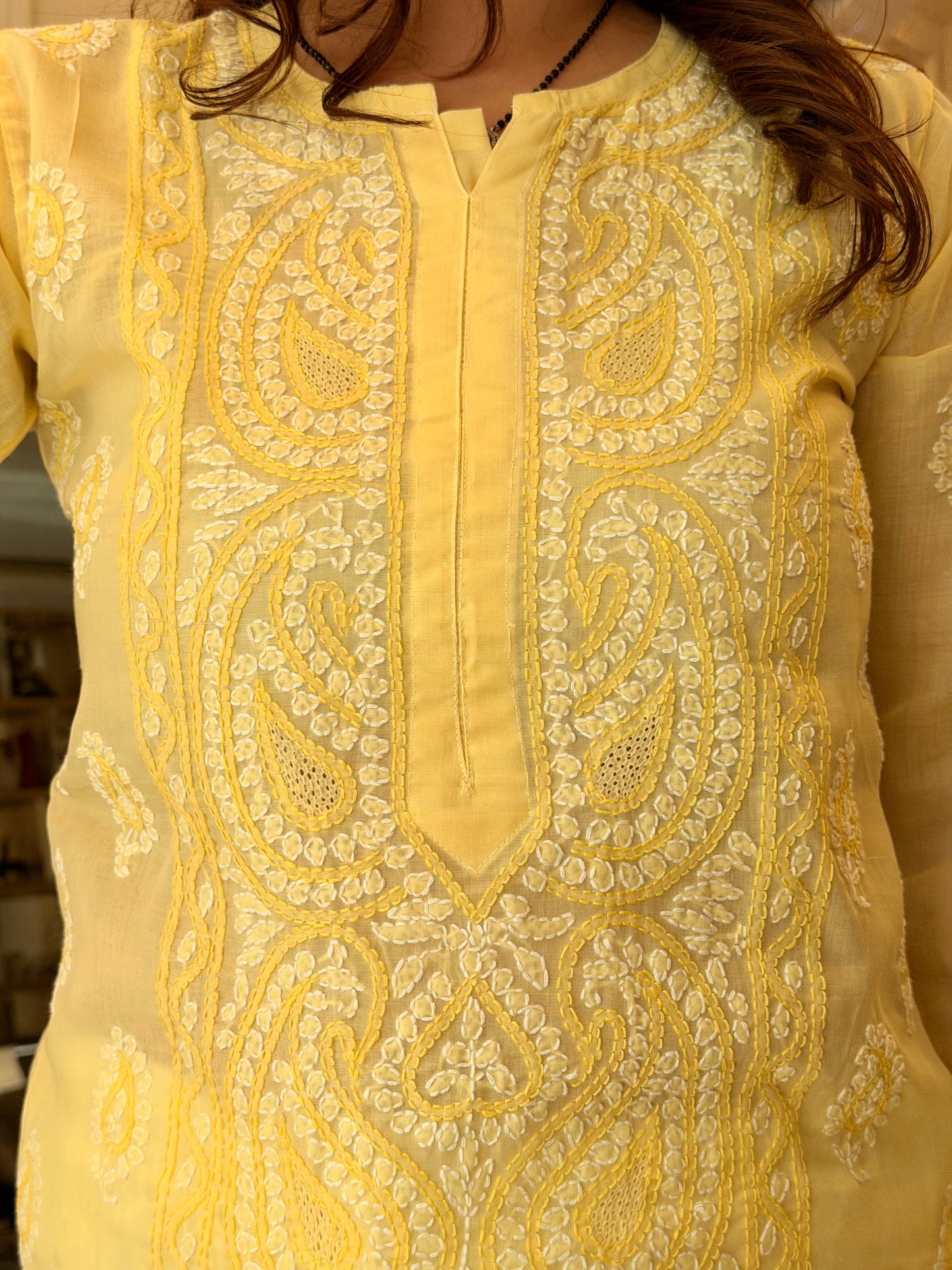 Chikankari Kurta | Butter Yellow