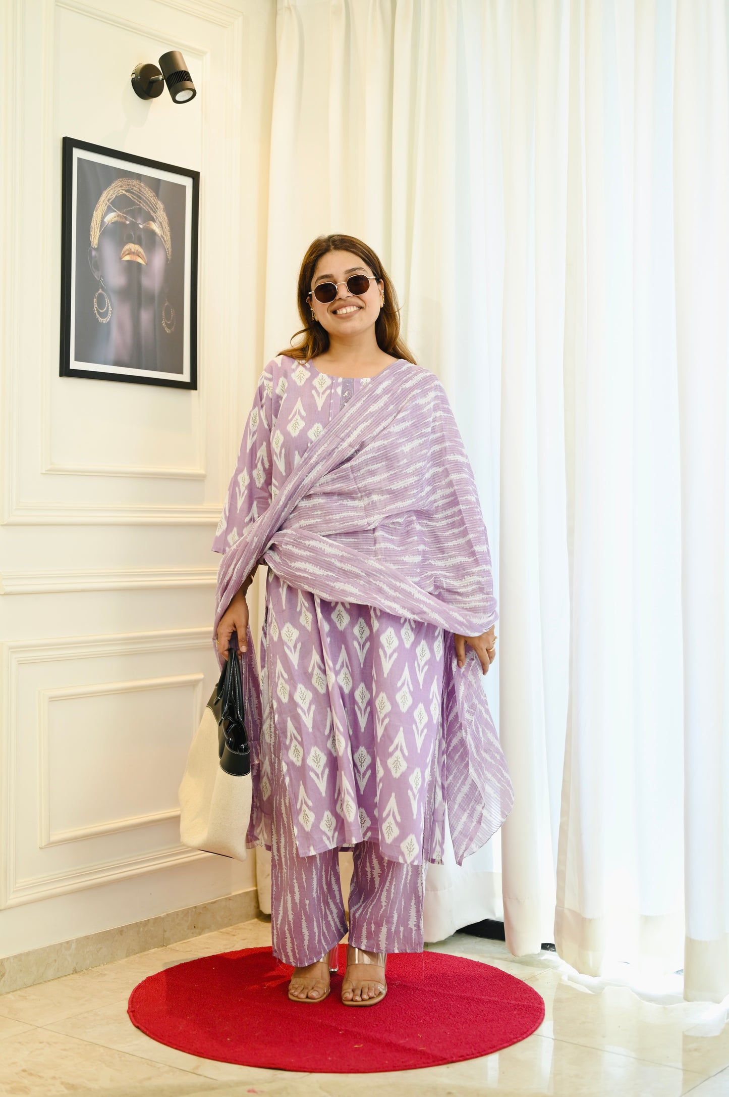 Plus size 3 piece kurta set