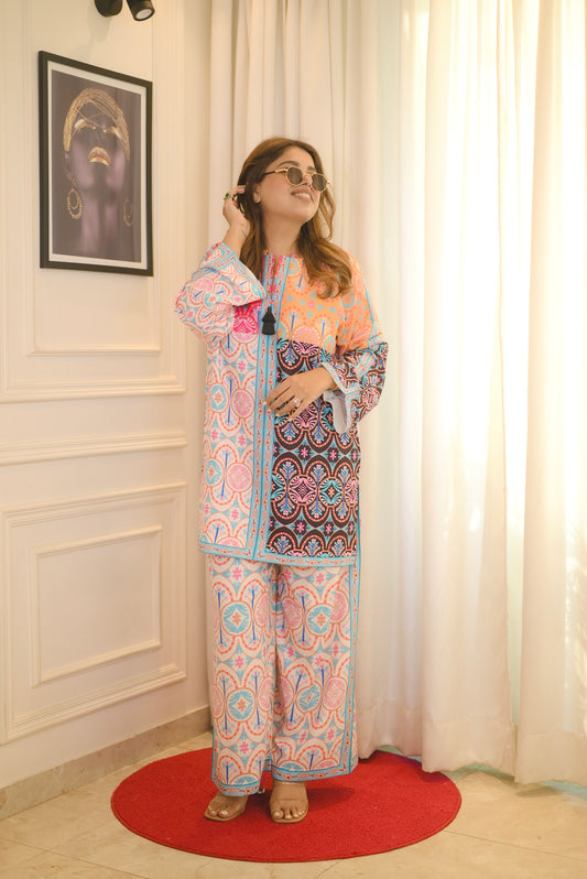 Multicoloured Cord Set | Sizes M to 6XL