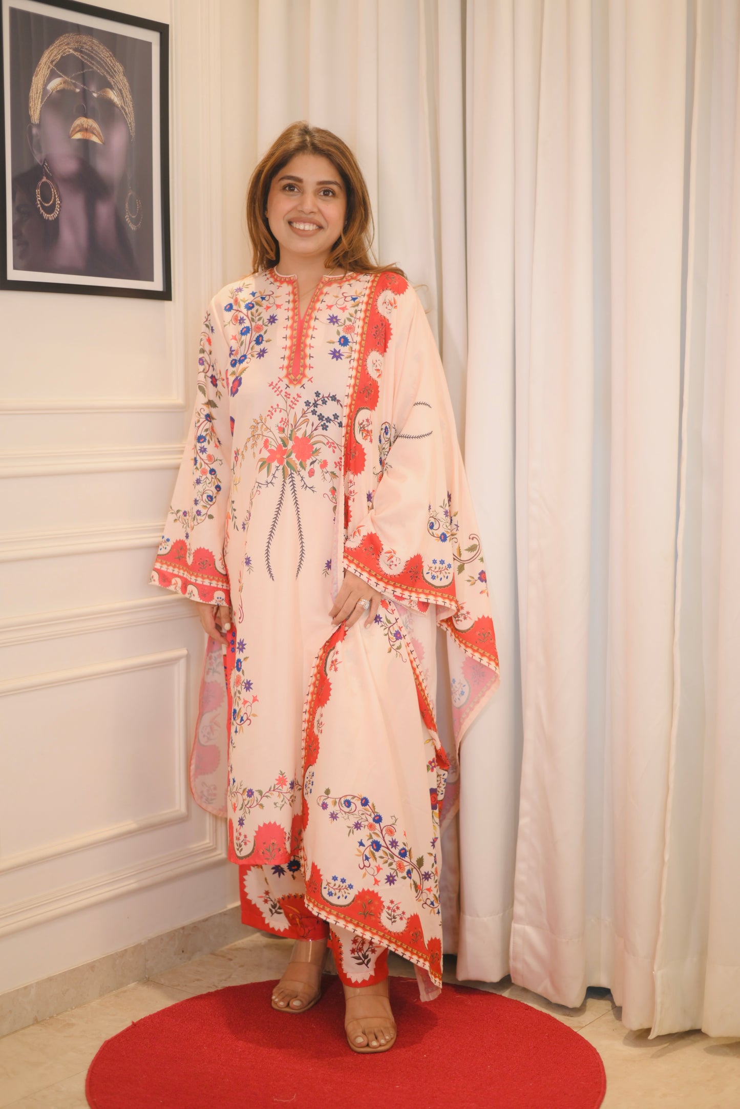 Exclusive Lawn 3piece Printed Cord-set | sizes M to XXL