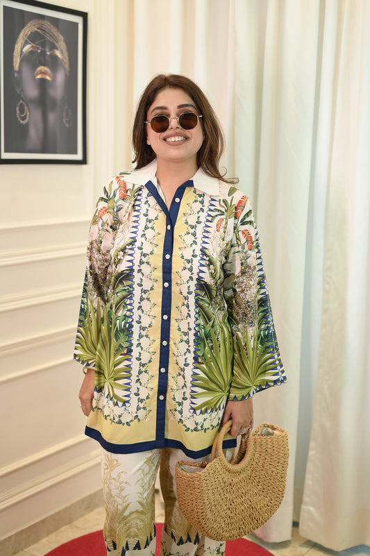 Green Printed Cord-set | Sizes M to 6XL