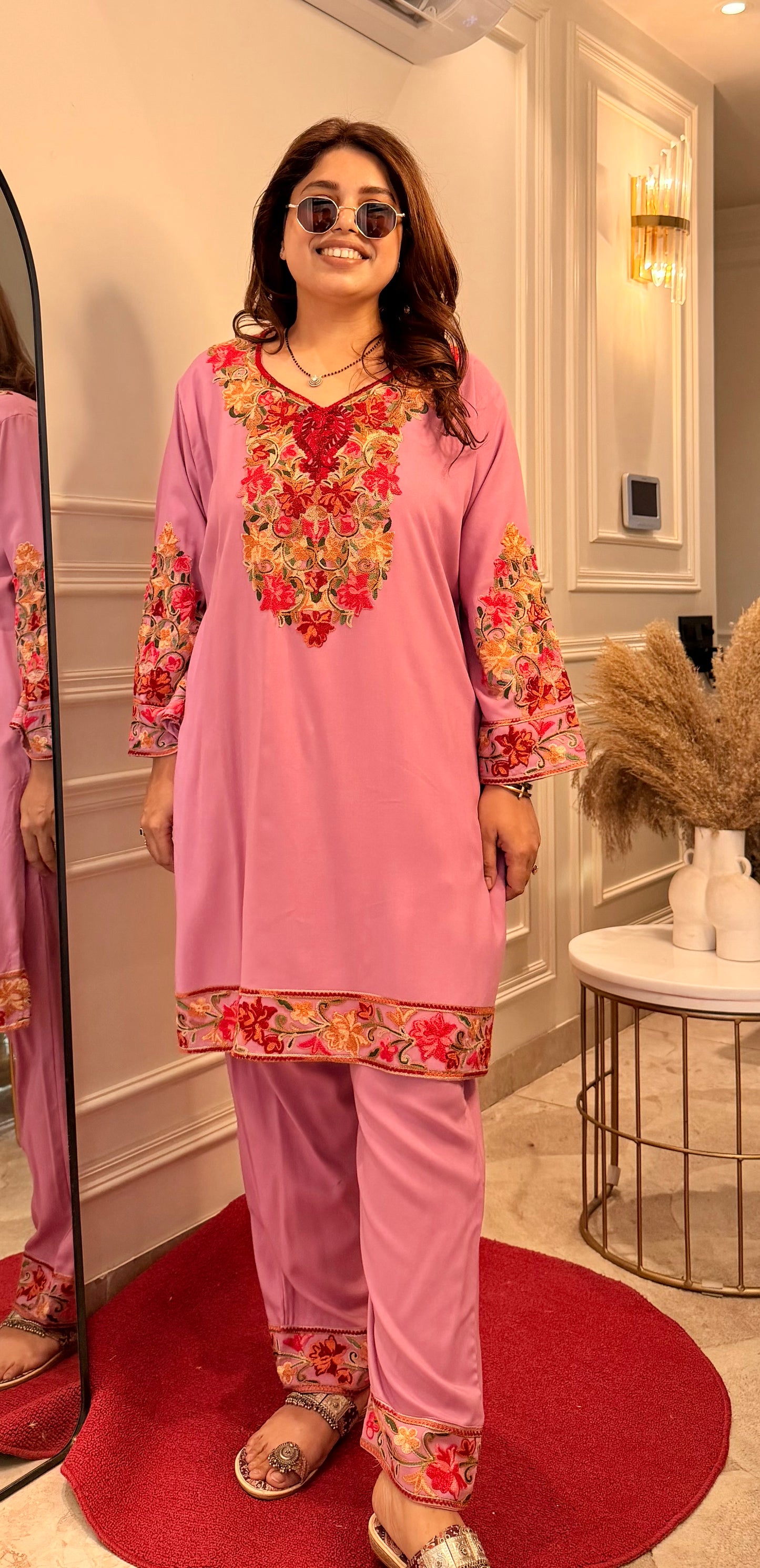 Cotton Kashmiri Emberoried Cordset-
