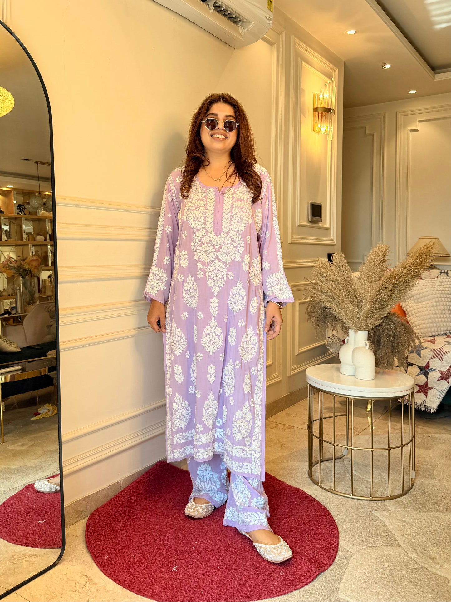 Chikankari Kurta set | Premium Modal  | Purple