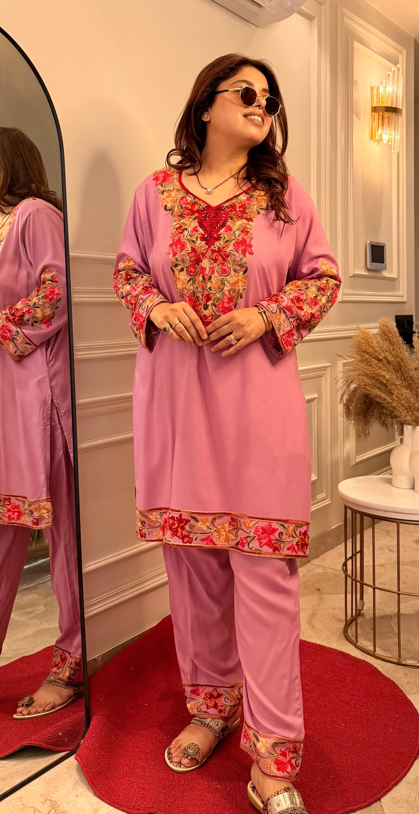 Cotton Kashmiri Emberoried Cordset-