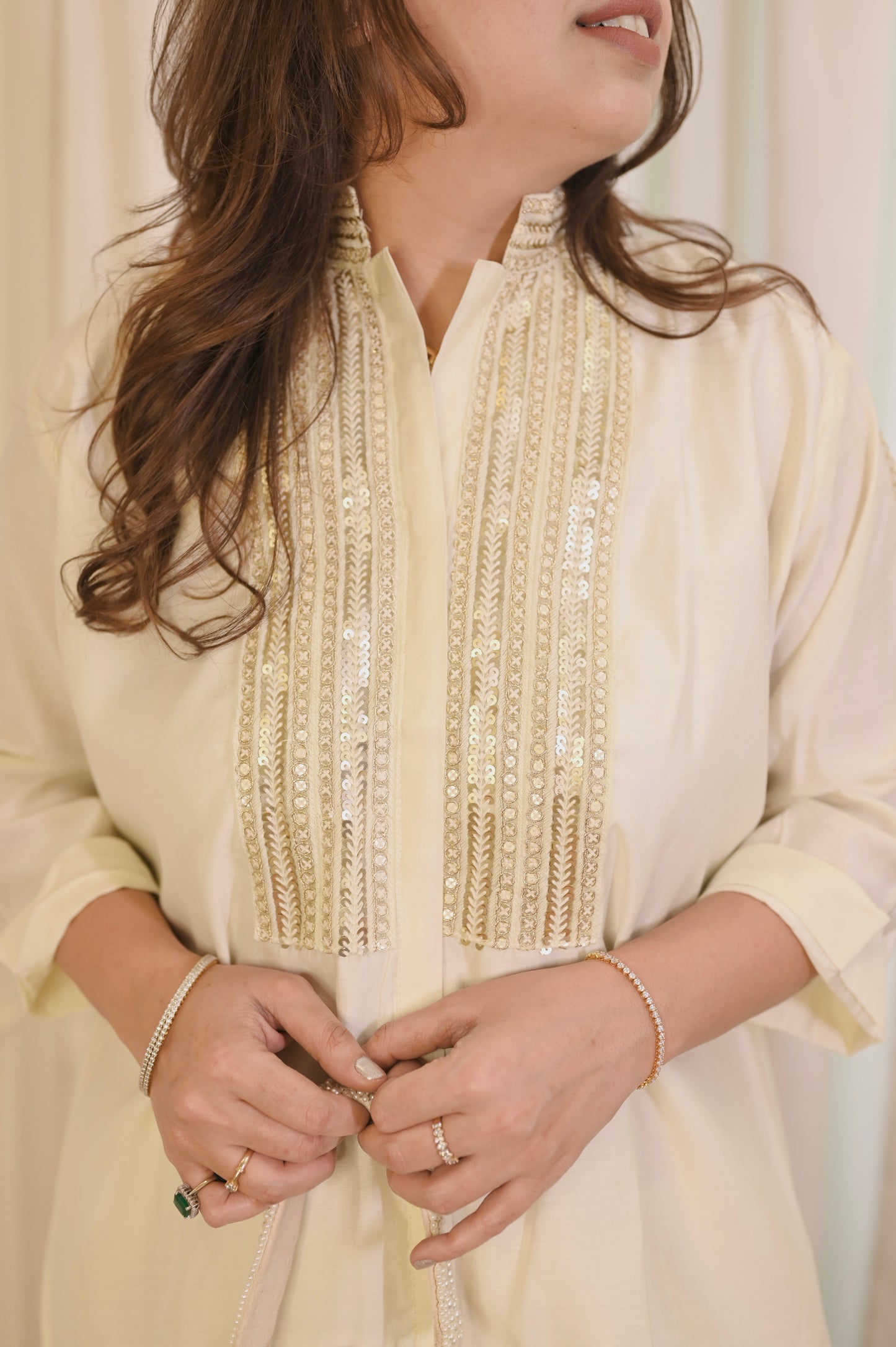 Plus size Cordset- Cream colour