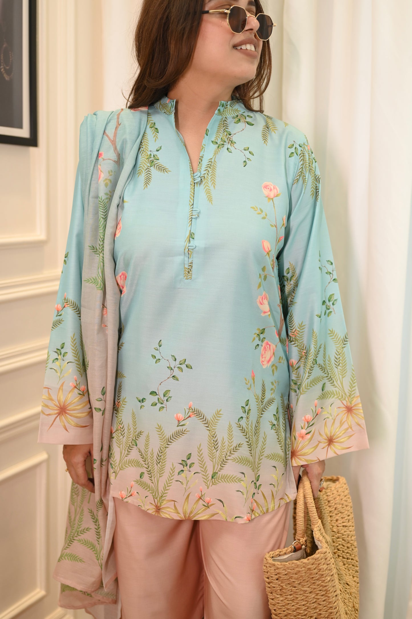 Pastel Printed Cord-set | Sizes M to 6XL