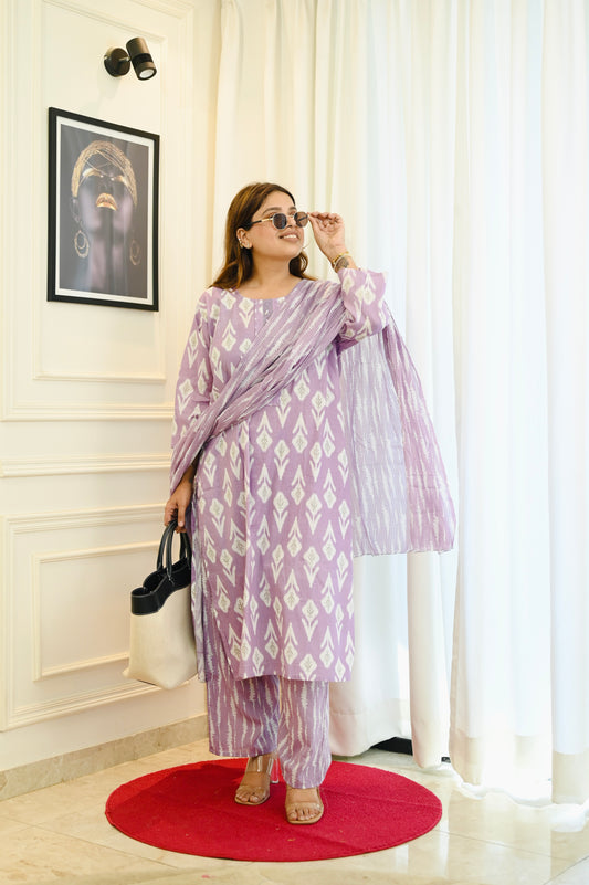 Plus size 3 piece kurta set