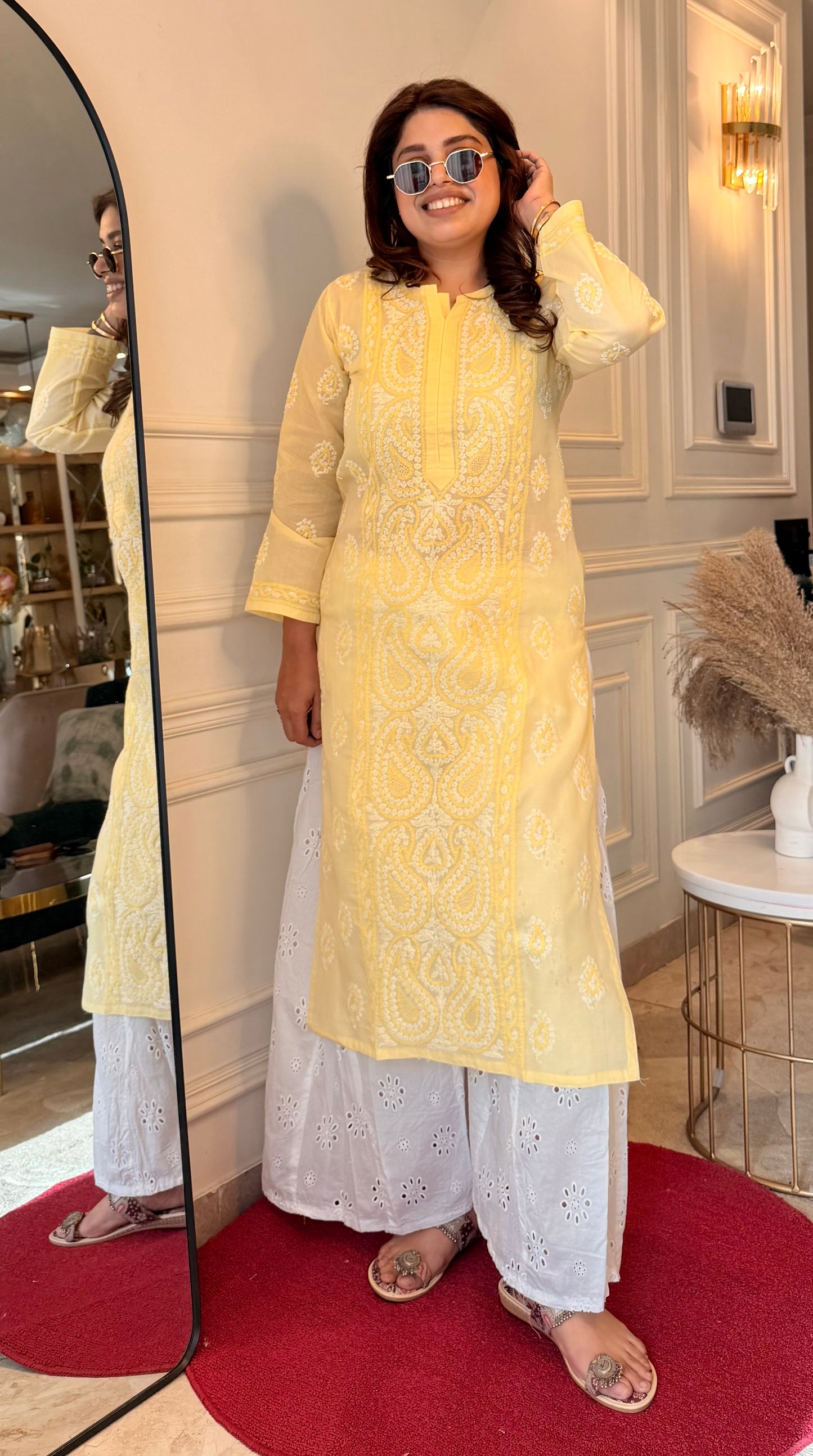 Chikankari Kurta | Butter Yellow