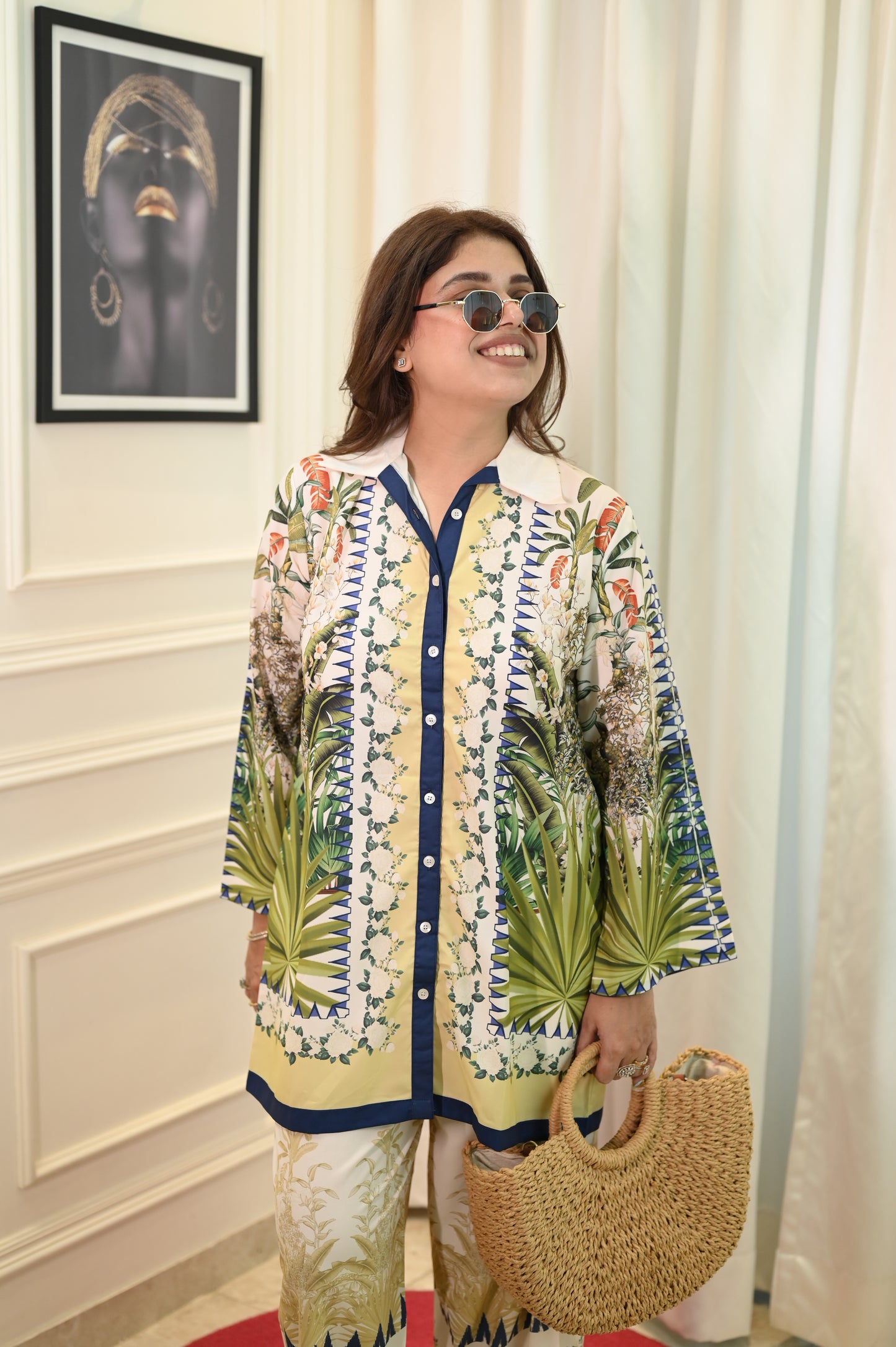 Green Printed Cord-set | Sizes M to 6XL