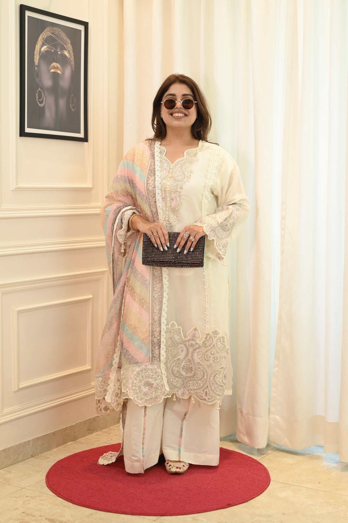 Exclusive Ivory Lawn Suit Collection | Sizes M to 3XL