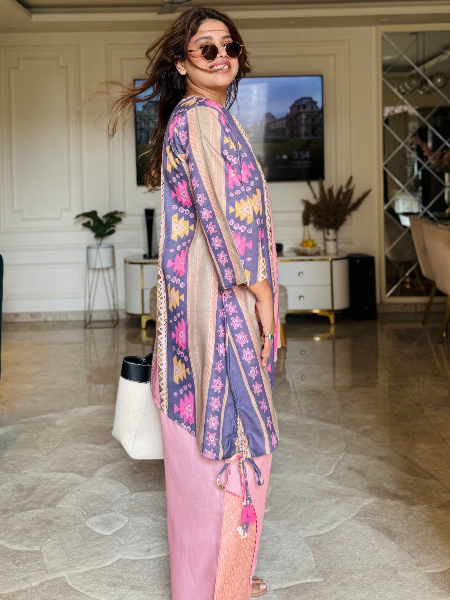Pastel Prism Co-ord Set – Plus Size Ethnic Chic