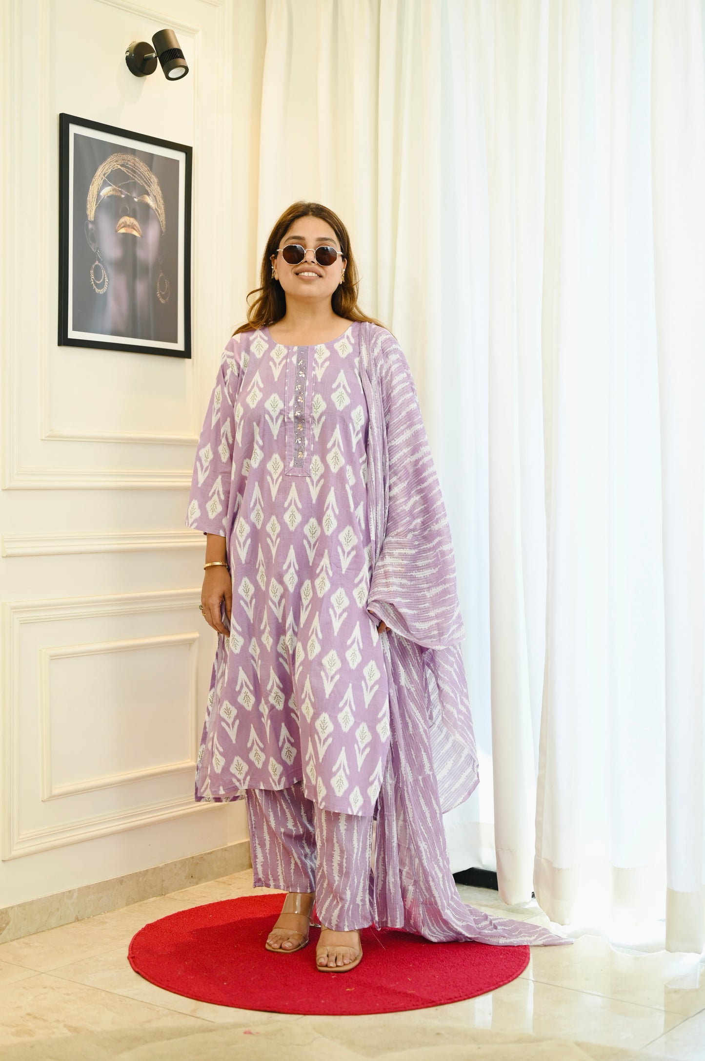 Plus size 3 piece kurta set