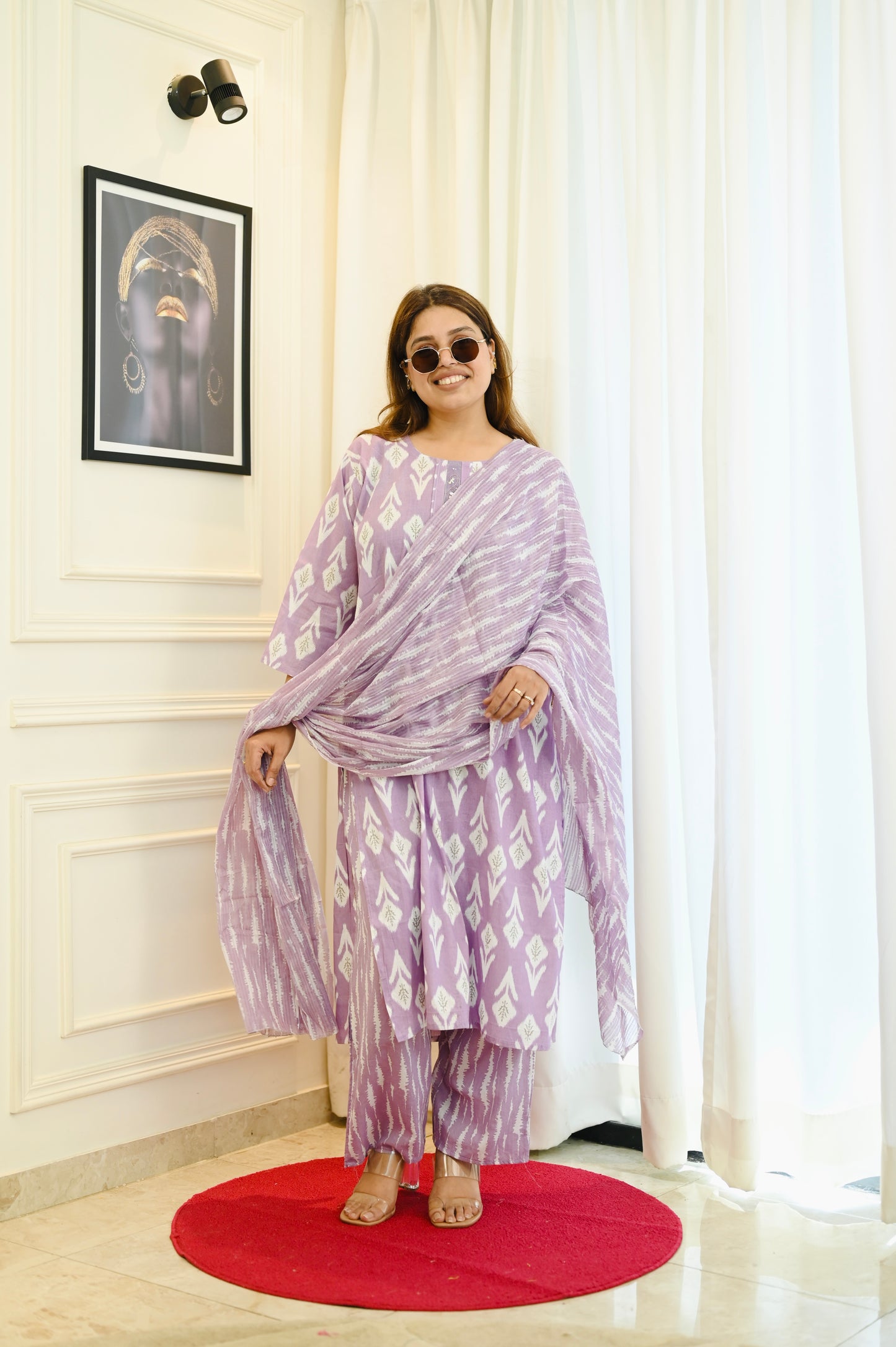 Plus size 3 piece kurta set