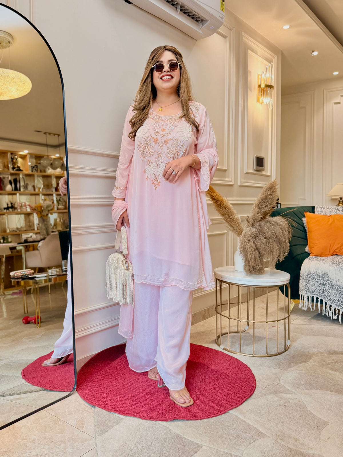 Exclusive 3Piece Pink Kurta Set